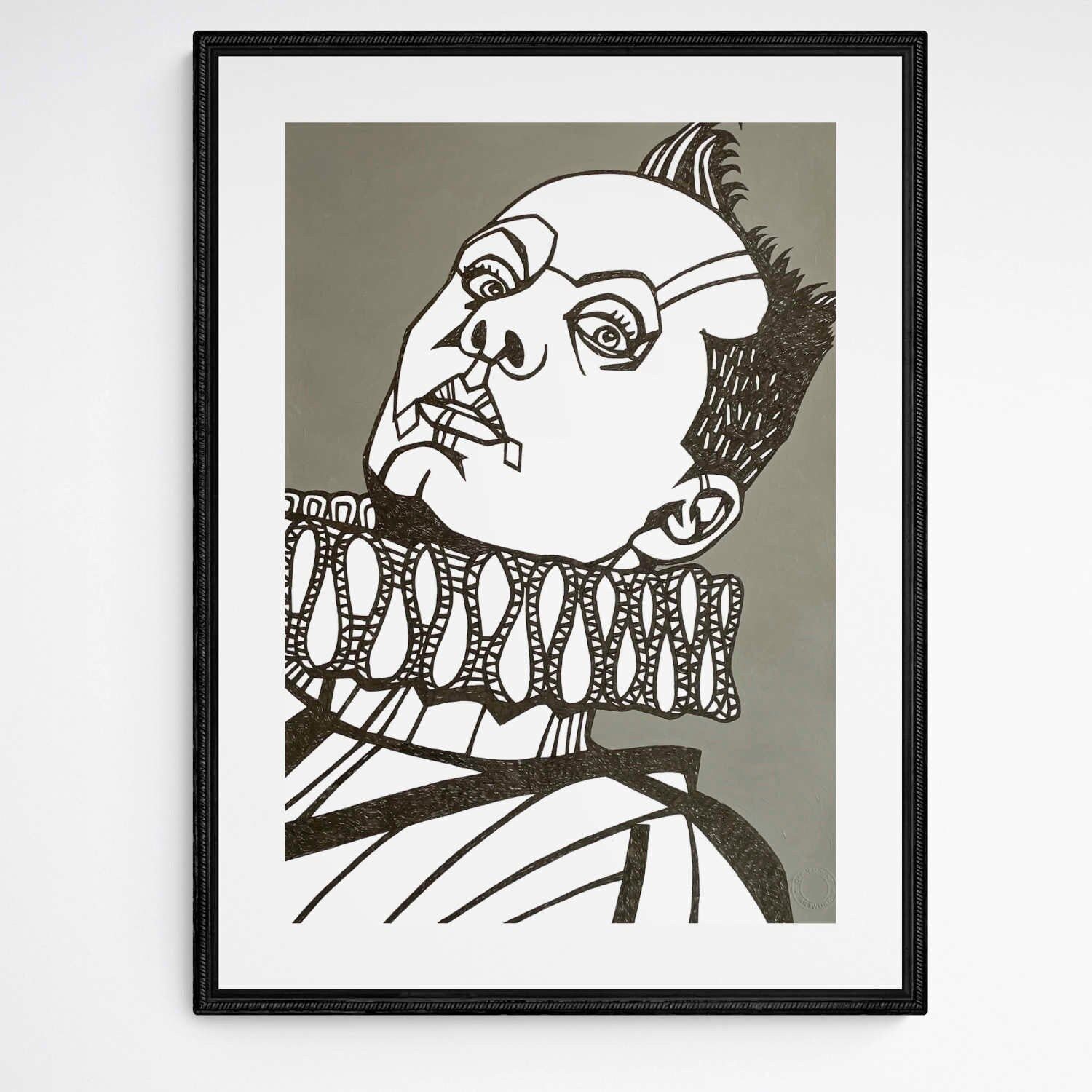 1500x1500 KLAUS NOMI Original Ink Drawing & Acrylic Paint, Large Scale Artwork, the Nomi Song, New York East Village, Cabaret