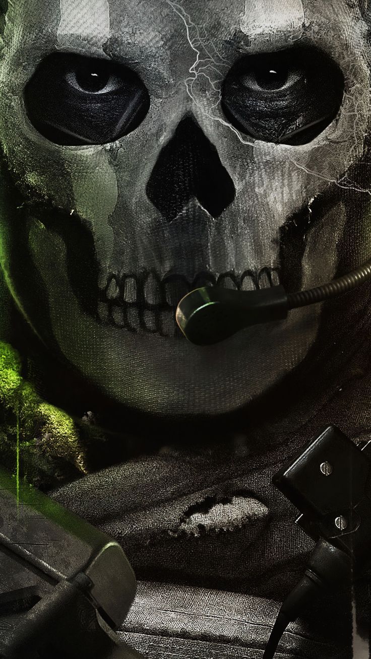 736x1308 Ghost Call of Duty 4k Wallpaper