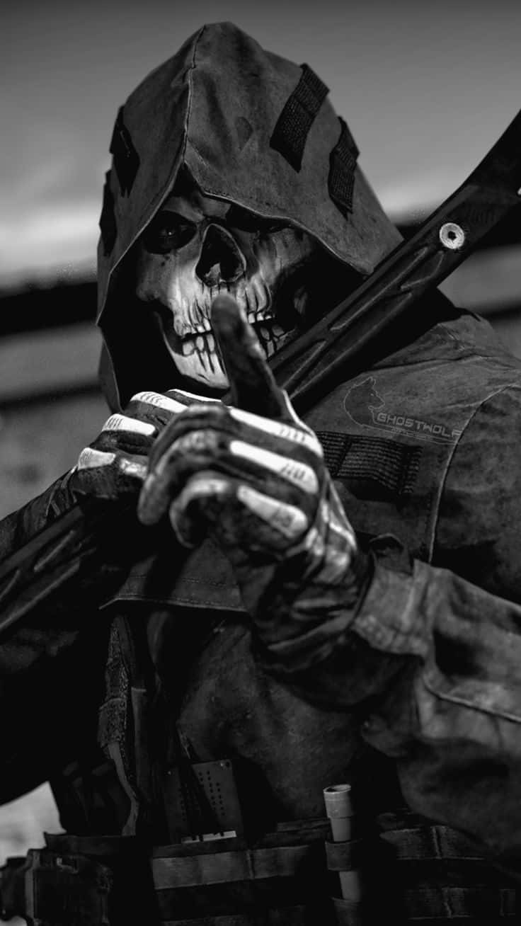736x1308 Download Ghost Skull Soldier Profile Wallpaper