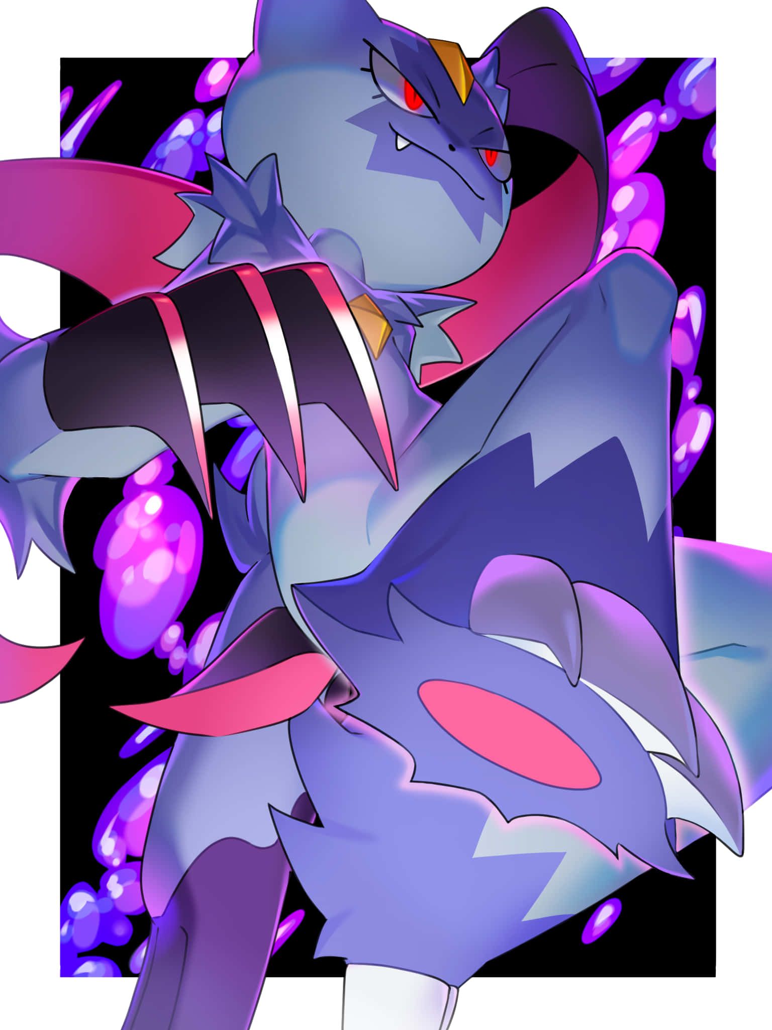 1536x2048 Download Sneasler Awesome Purple Abstract illustration Wallpaper