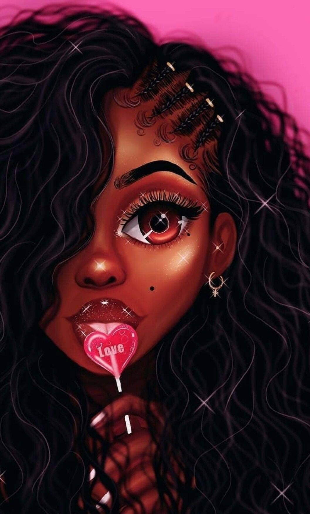 1057x1751 Curly Hair Wallpaper