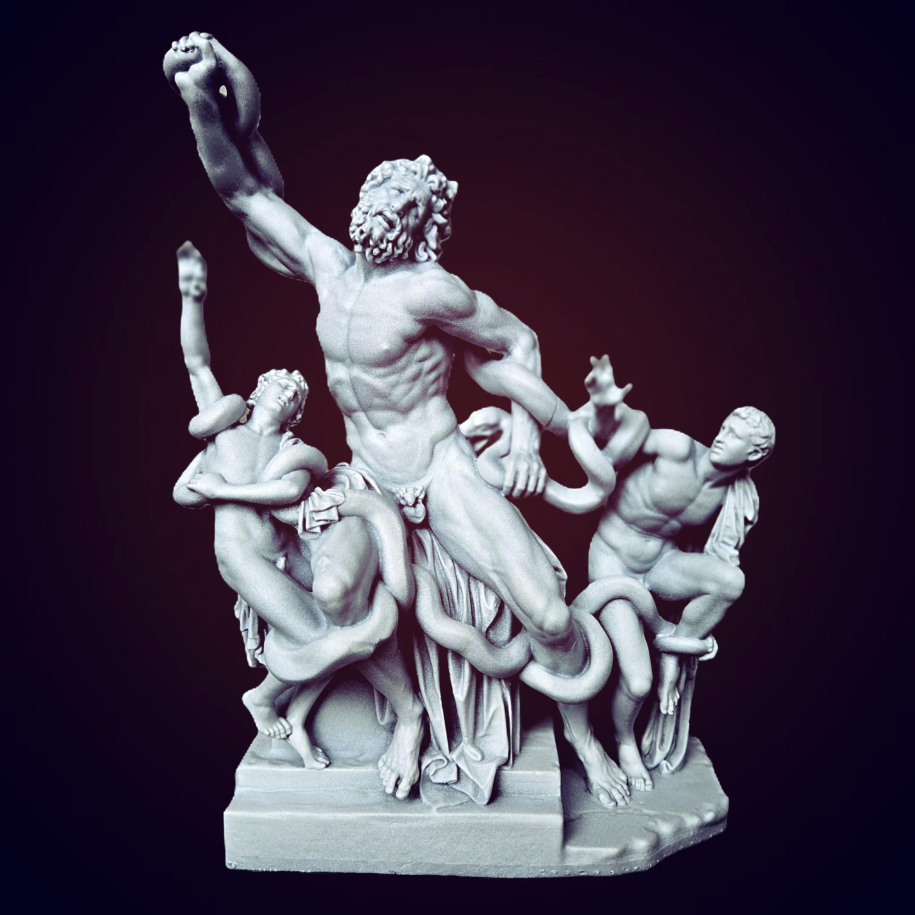 2992x2992 Laocoön and His Sons Sculpture. Classical Greek Statue. Ancient Art Decor. Vatican Museums
