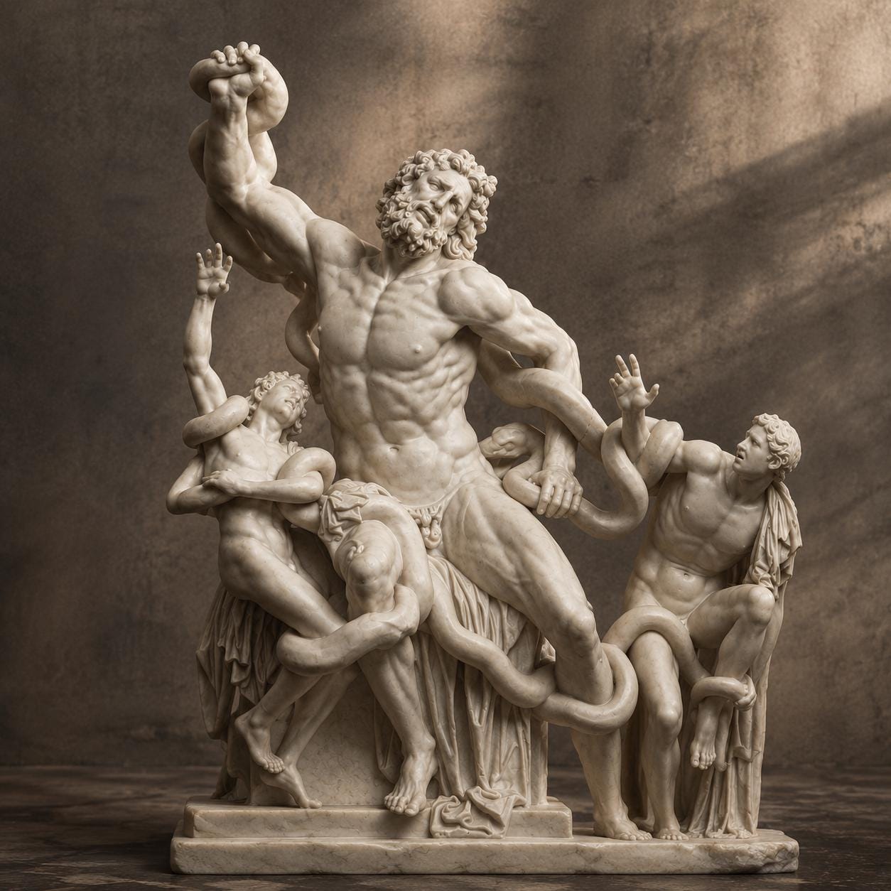 1254x1254 Laocoön and His Sons Statue, Greek Mythology Sculpture, Vatican Museum Replica, Hellenistic Masterpiece, 12K Resin Print