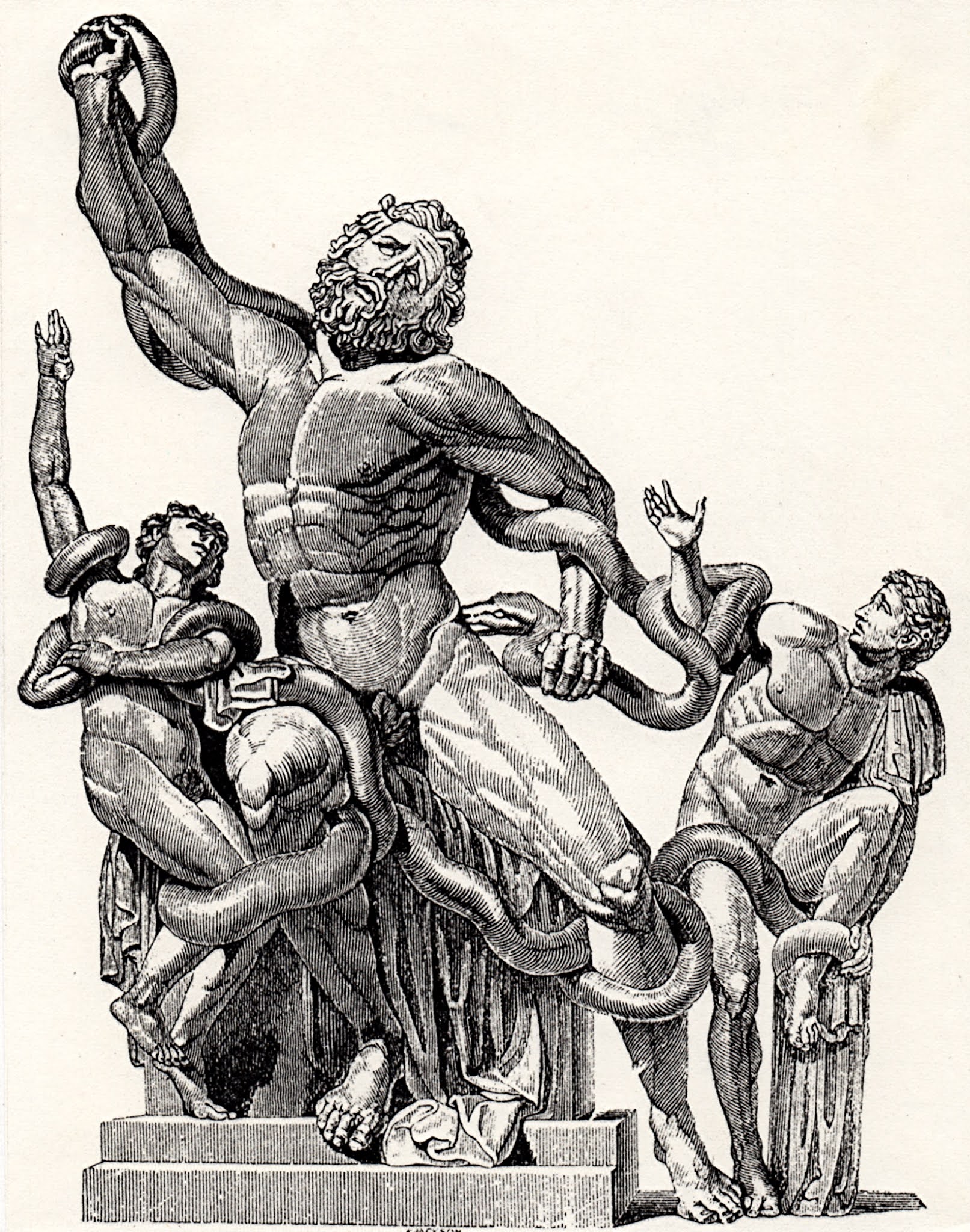 1613x2048 ShukerNature: LAOCOÖN, HIS SONS, AND POSEIDON'S CRESTED SERPENTS FROM THE SEA
