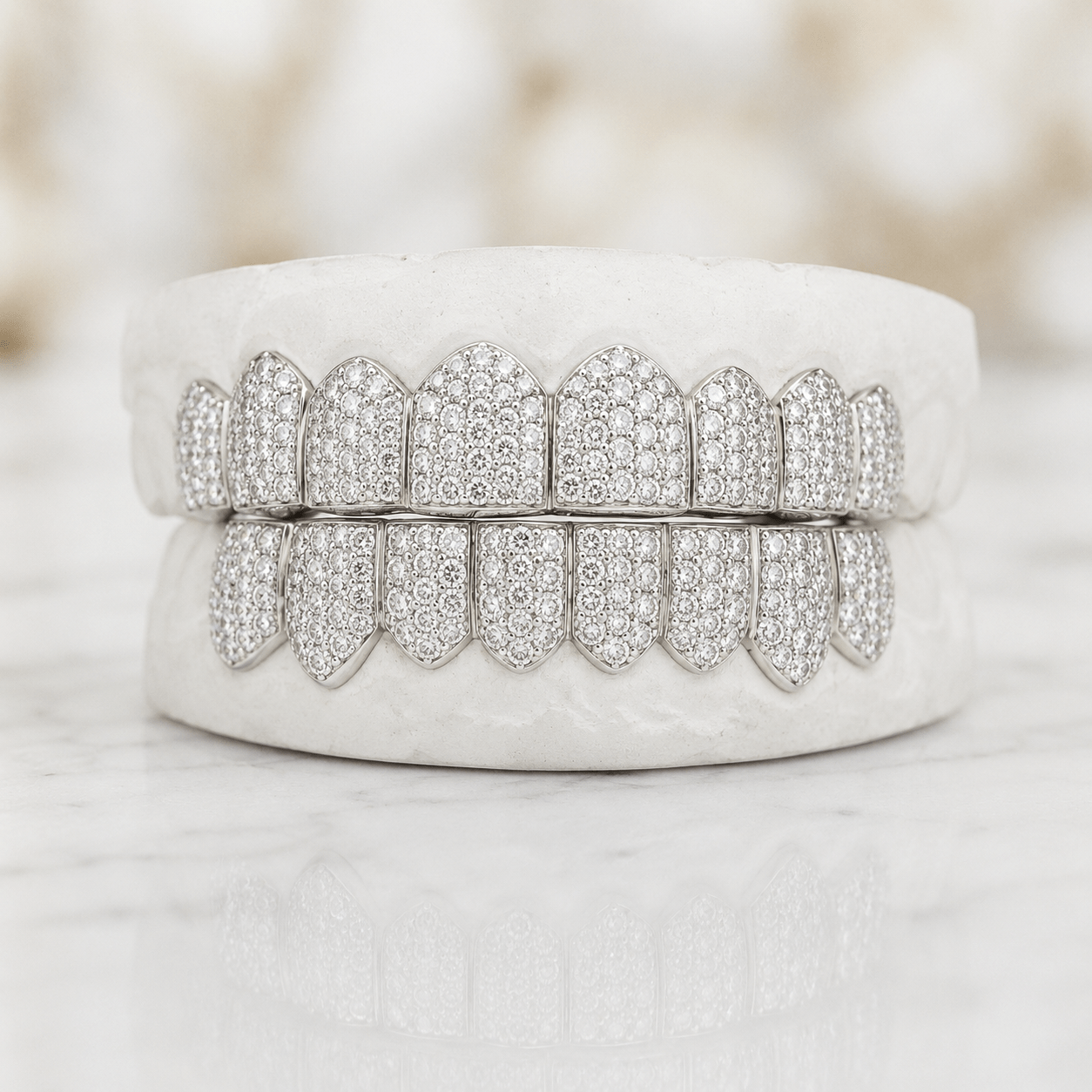 1254x1254 JDWR 043 8 TOP OR 8 BOTTOM SI Honeycomb Diamond Grillz
