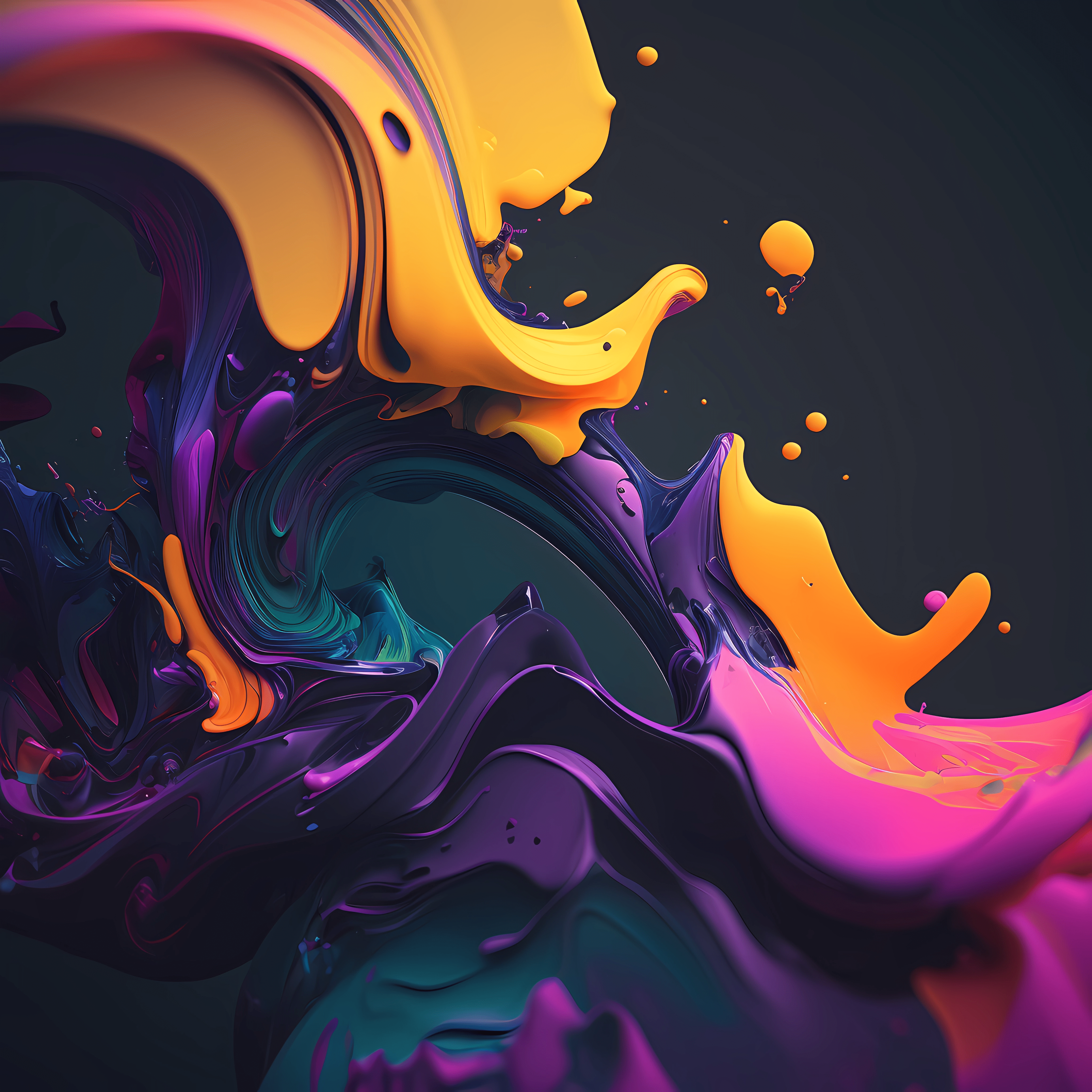 4096x4096 Wallpaper Ios, Smartphone, Liquid, Purple, Violet, Background Free Image