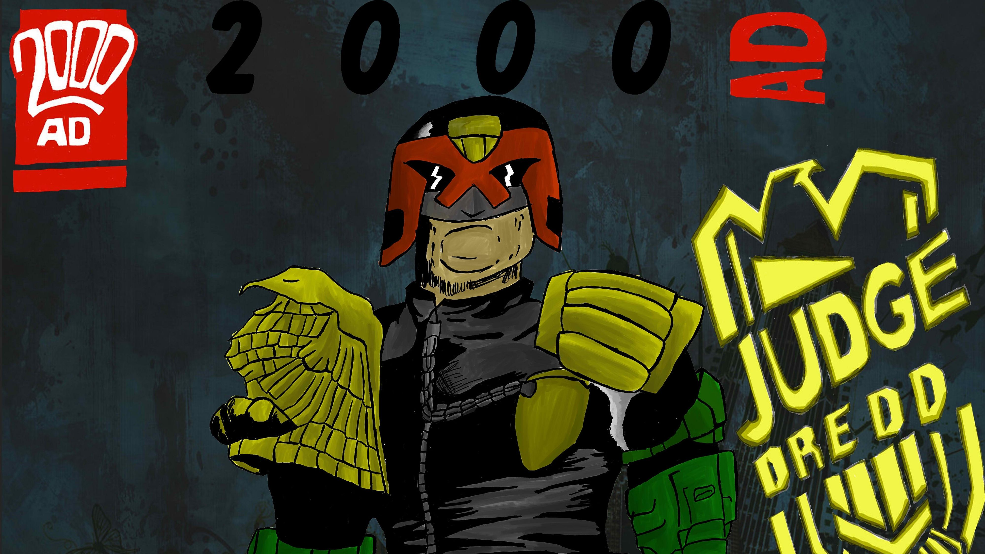 4000x2250 Phone wallpaper: Comics, Judge Dredd, 2000 Ad 1117341