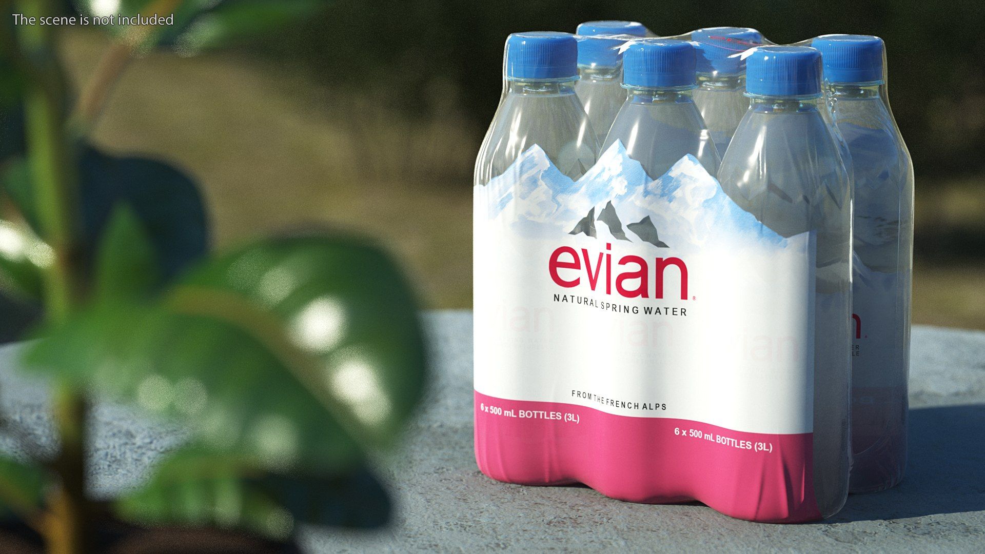 1920x1080 3D Evian Mineral Water 500ml