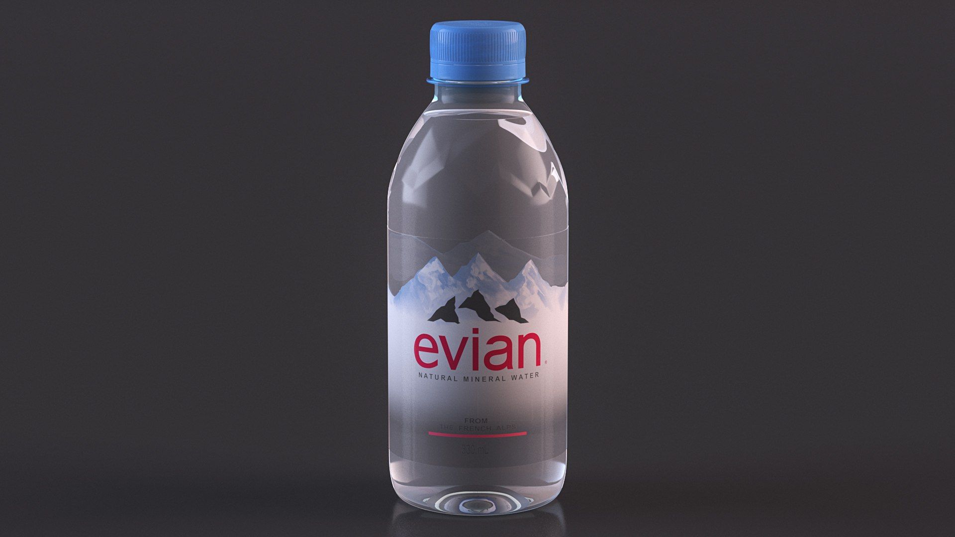 1920x1080 3D Evian Natural Mineral Water Model
