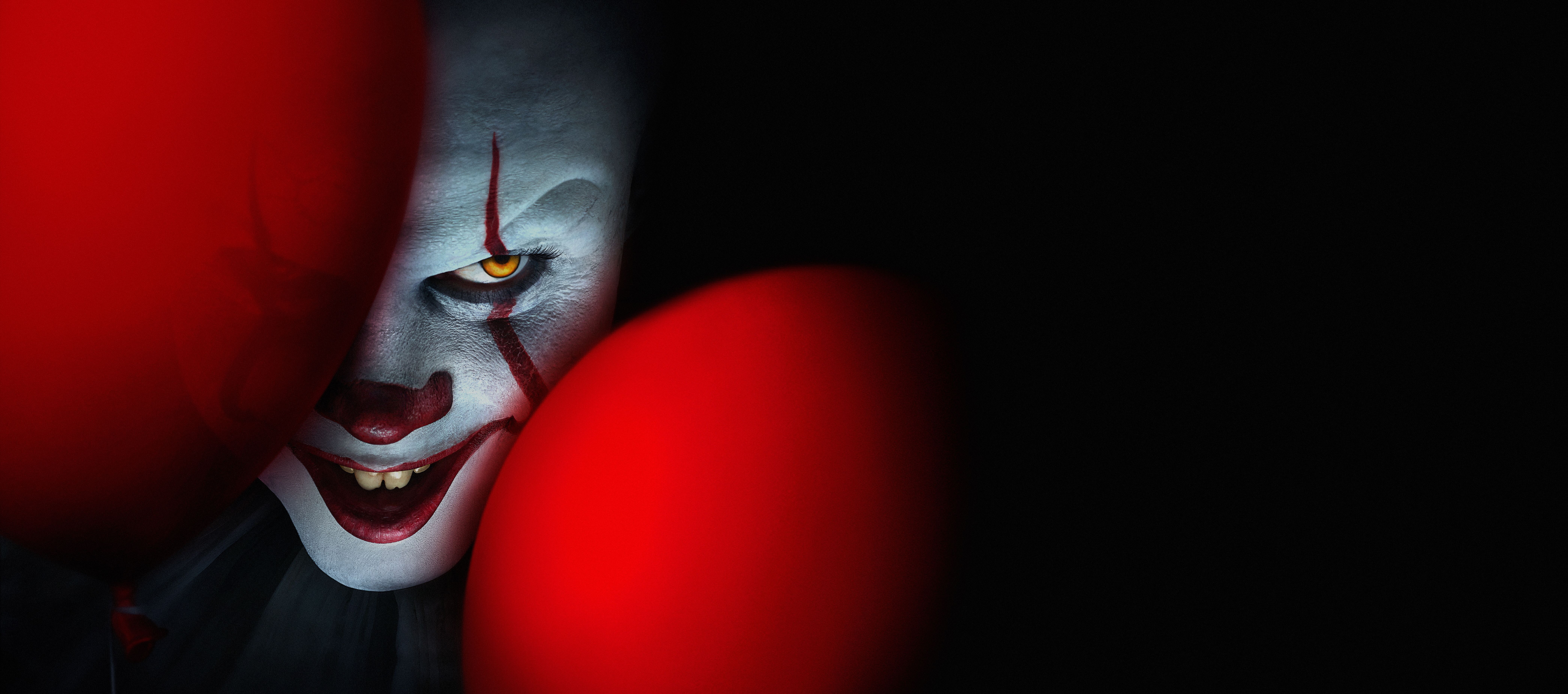 8367x3702 Pennywise Unleashed: 4K Ultra HD Wallpaper from It Chapter Twox3702
