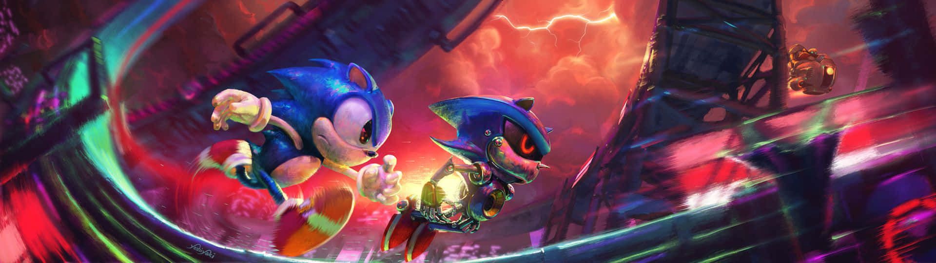 1920x540 Download Sonic CD Timeless Classic Wallpaper