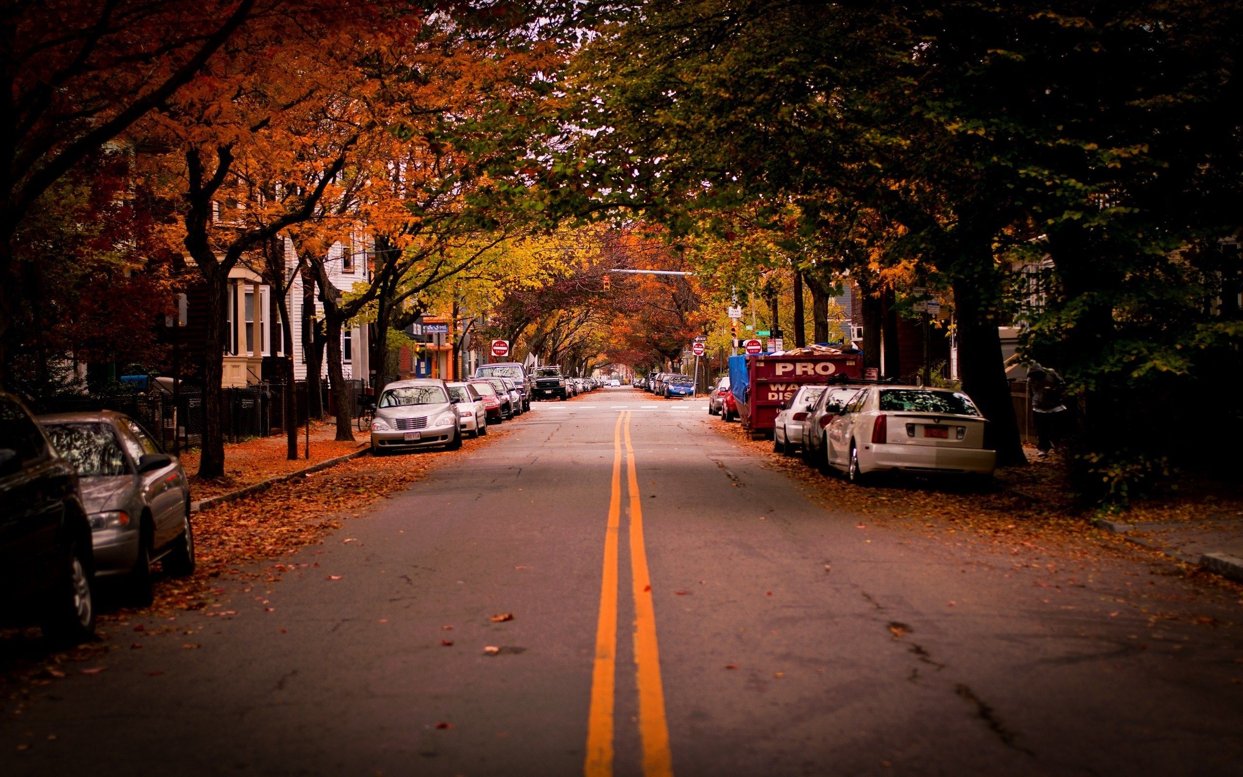 2560x1600 Autumn in City Mac Wallpaper Download