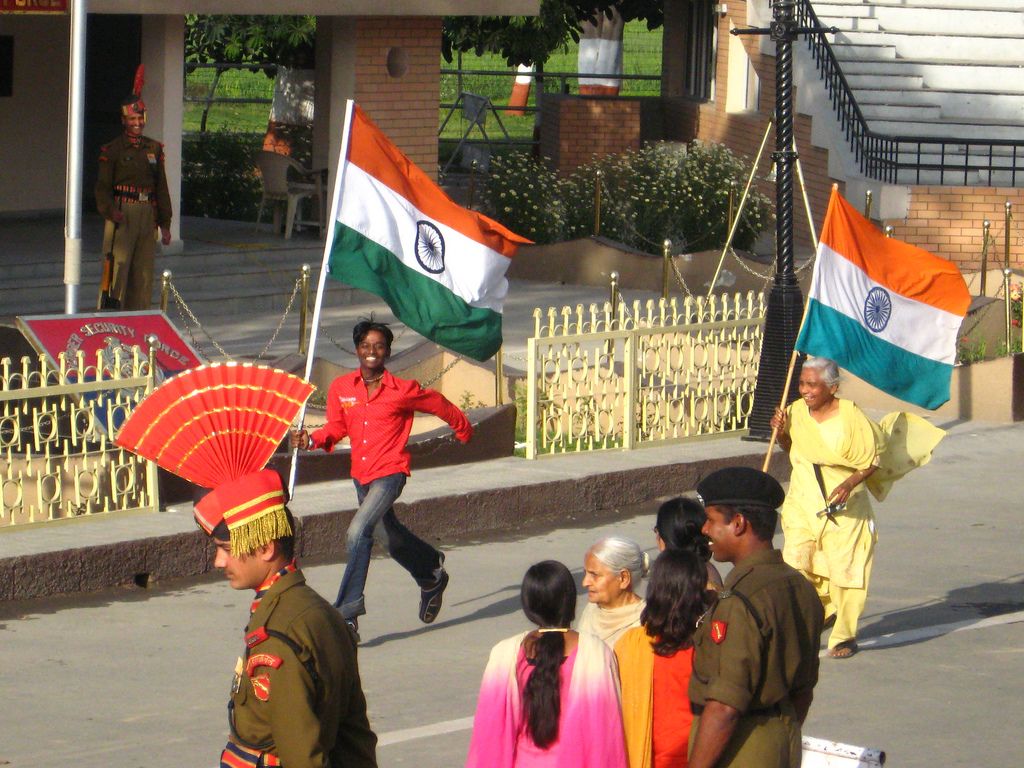 1024x768 Wagah Border Ceremony Picture 1. Indian Travel Picture