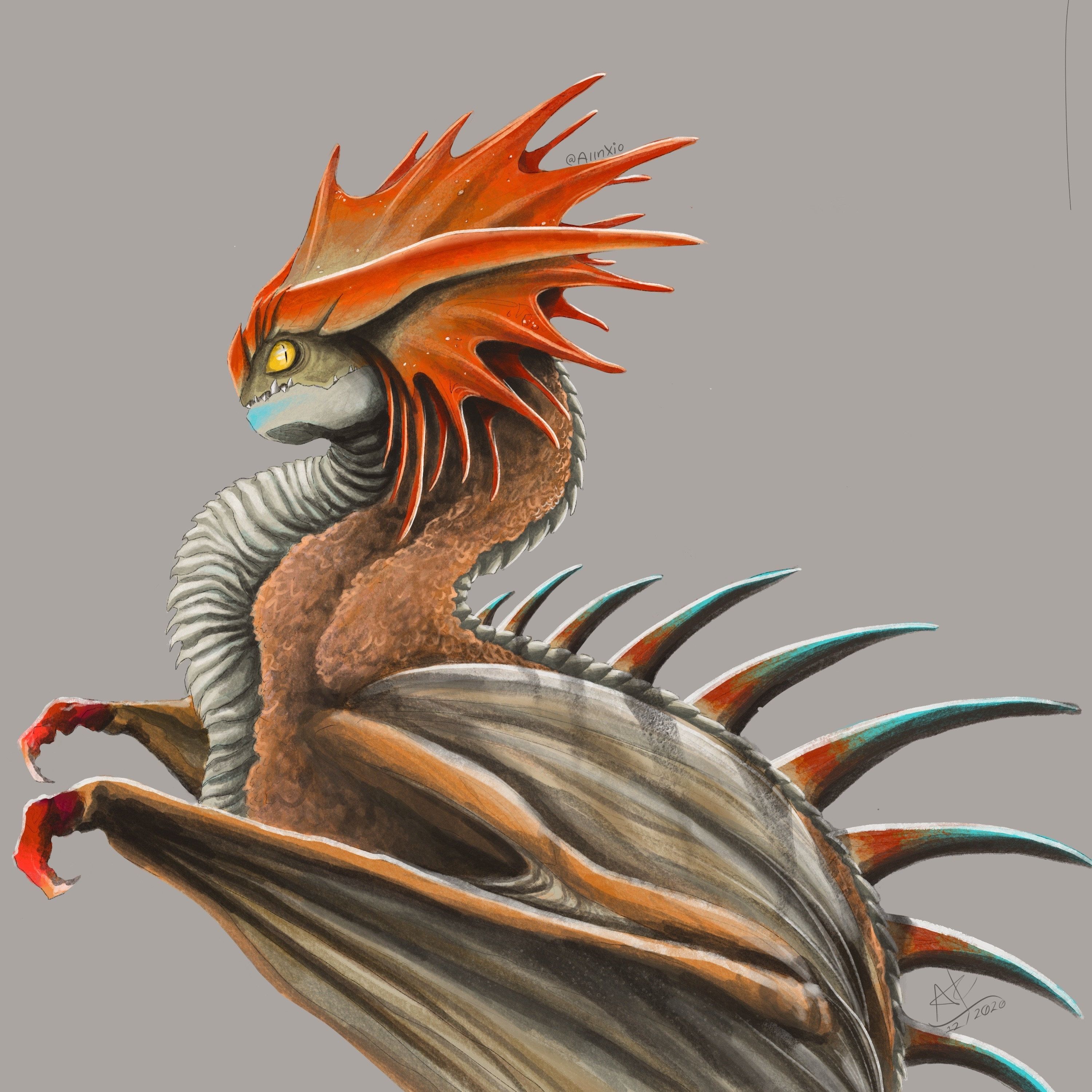 3000x3000 Cloudjumper Dragon Art Poster