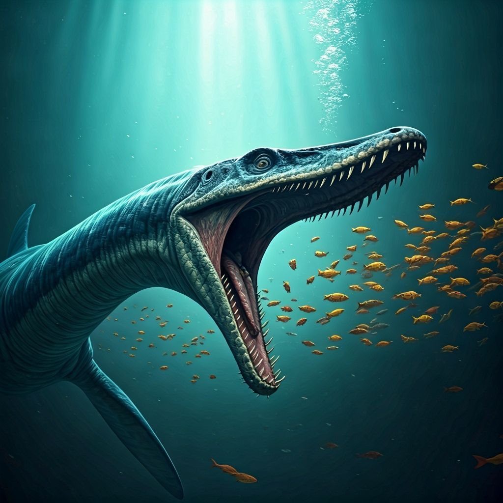 1024x1024 Plesiosaur Plesiosaur Ready to Strike, in 3