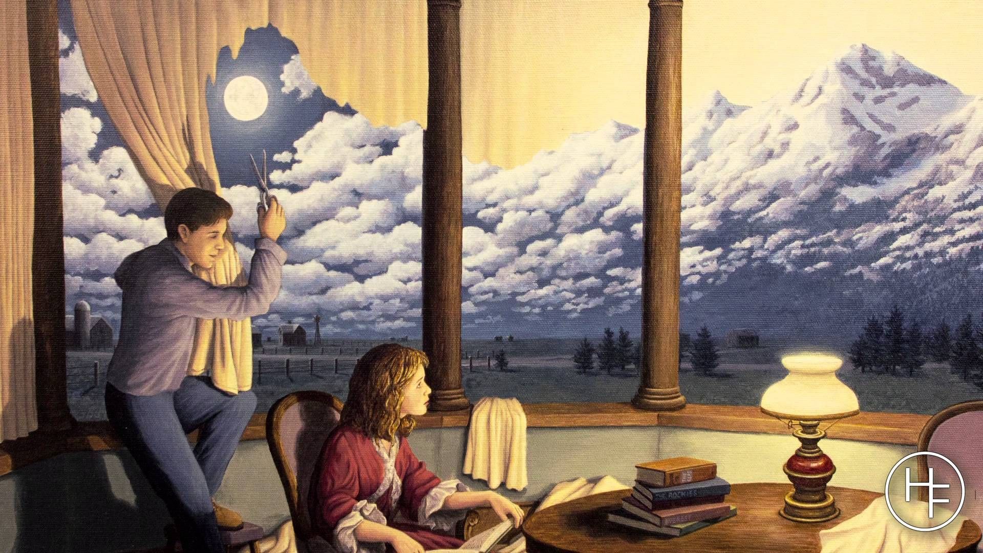 1920x1080 Making Mountains, Rob Gonsalves, acrylic, 2008