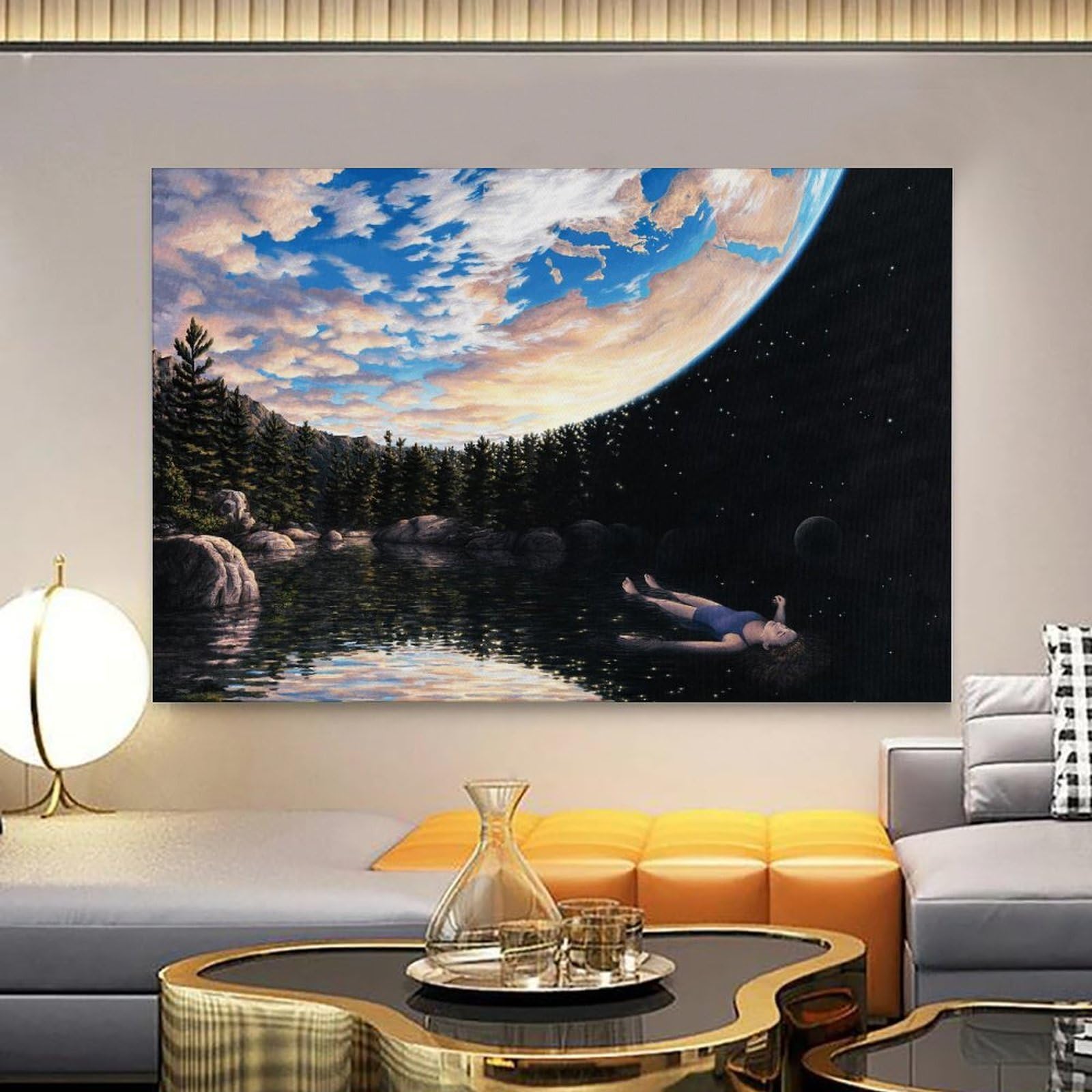 1600x1600 Rob Gonsalves of Floating Classic Works Posters Cool Artworks Painting Wall Art Canvas Prints Hanging Picture Home Decors Idea 16x24inch(40x60cm): Posters & Prints