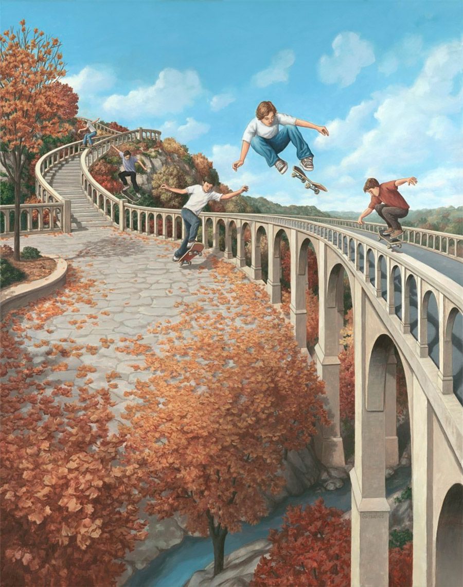 900x1141 Amazing Optical Illusions by Rob Gonsalves. Daily design inspiration for creatives