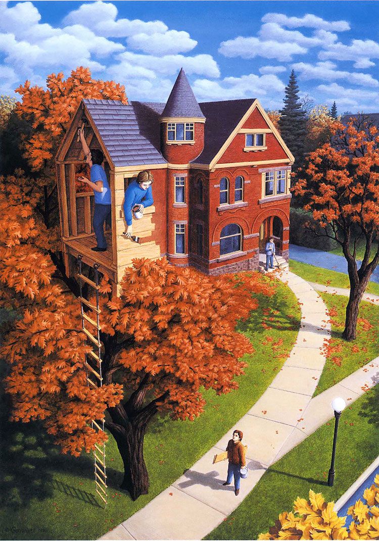 750x1071 Surreal Optical Illusion Art Imagines the World with Magical Realism
