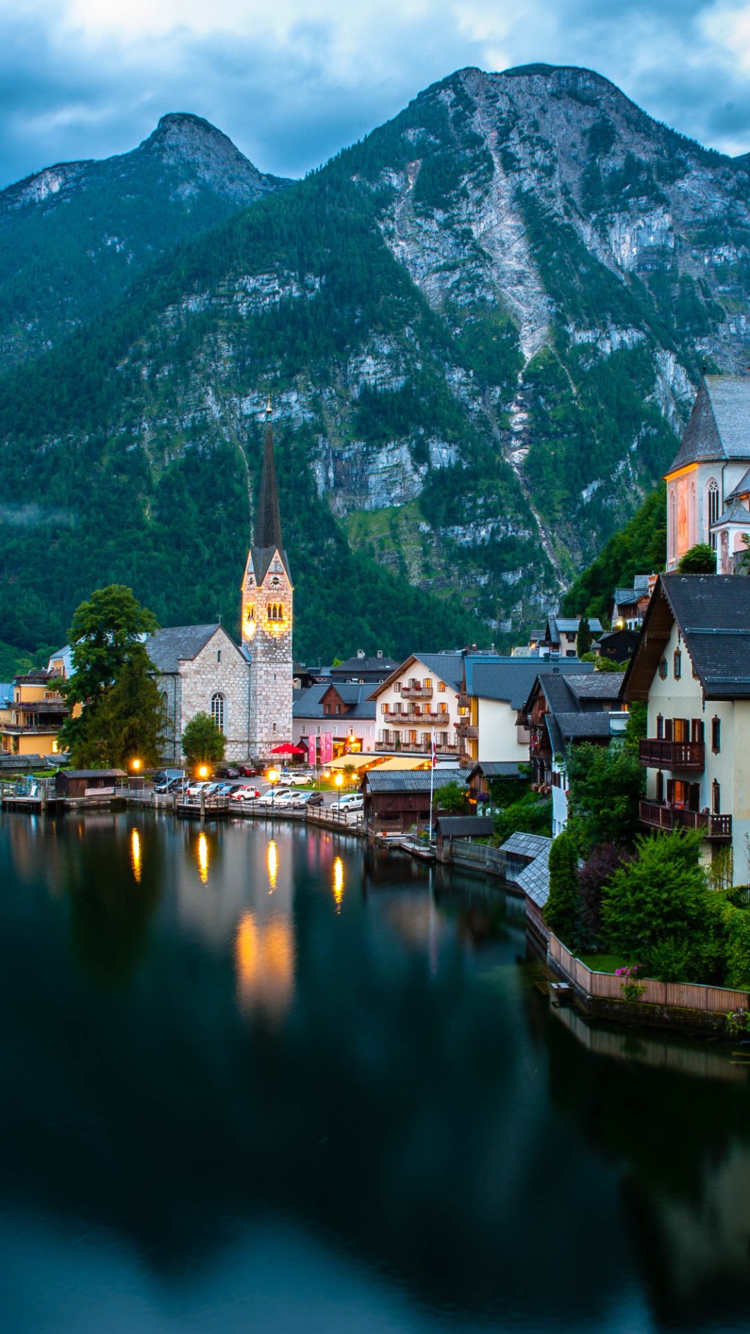 1080x1920 Phone wallpaper: Village, Man Made, Hallstatt, Austria, Town, Towns 1102214