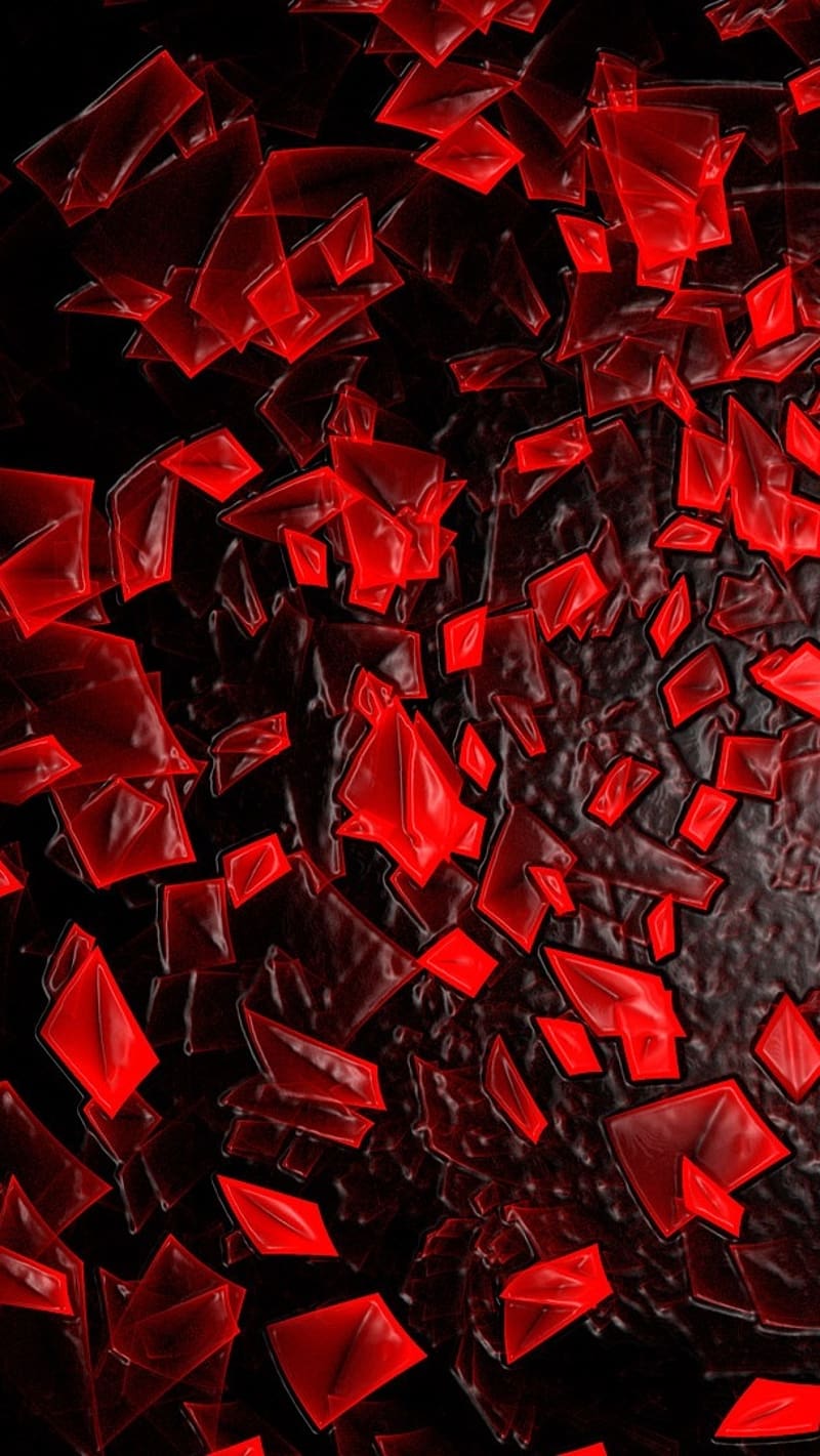 800x1421 Three D, 3D Red Black abstract background, black and red, HD phone wallpaper