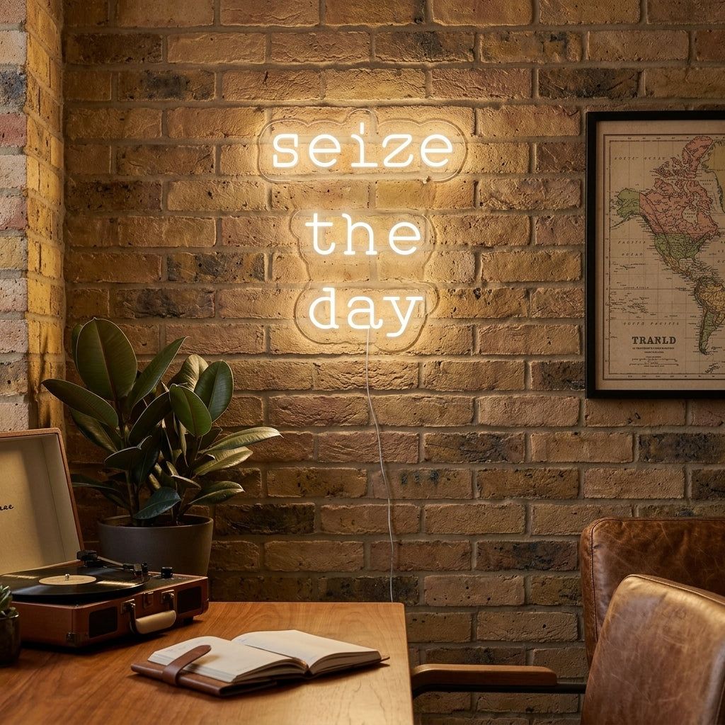 1024x1024 Seize The Day Neon Sign / 50CM / Acrylic Transparent
