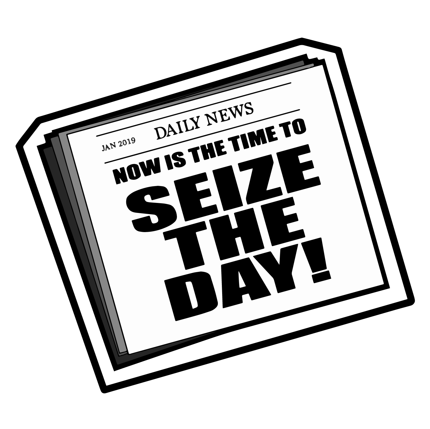 1502x1501 Newsies Seize the Day Stickers (Set of 4 Die Cut Stickers)