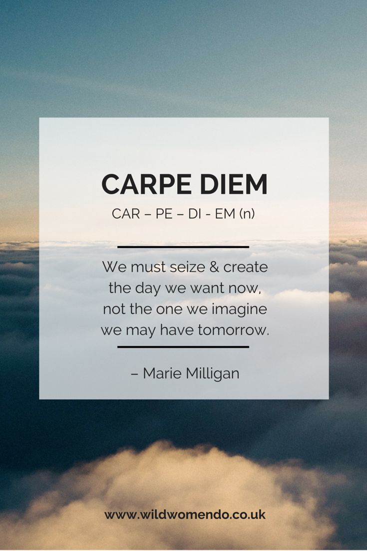 735x1102 Seize the Day and Create the Life You Want. Carpediem wallpaper, Carpe diem meaning, What