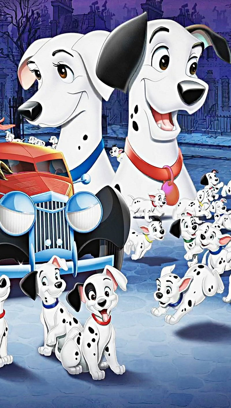 800x1412 Dalmatians, cartoon, family, HD phone wallpaper