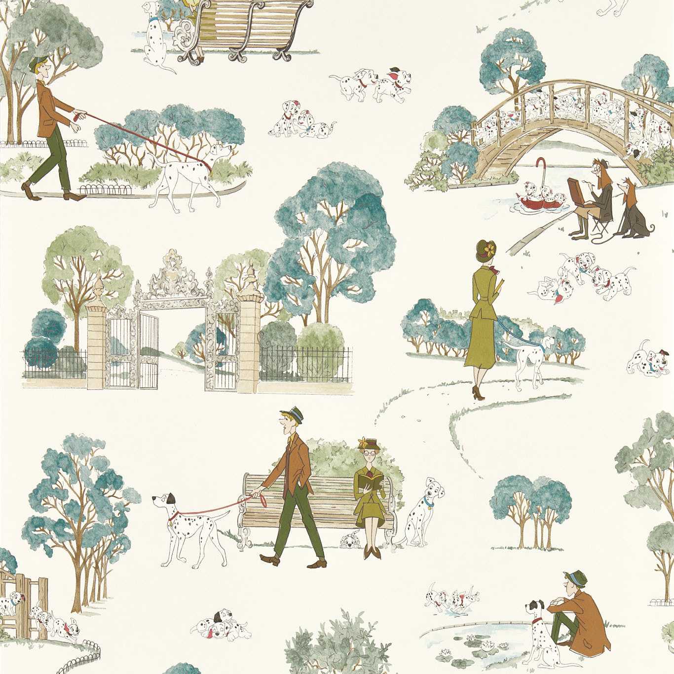 1366x1366 Dalmatians Wallpaper