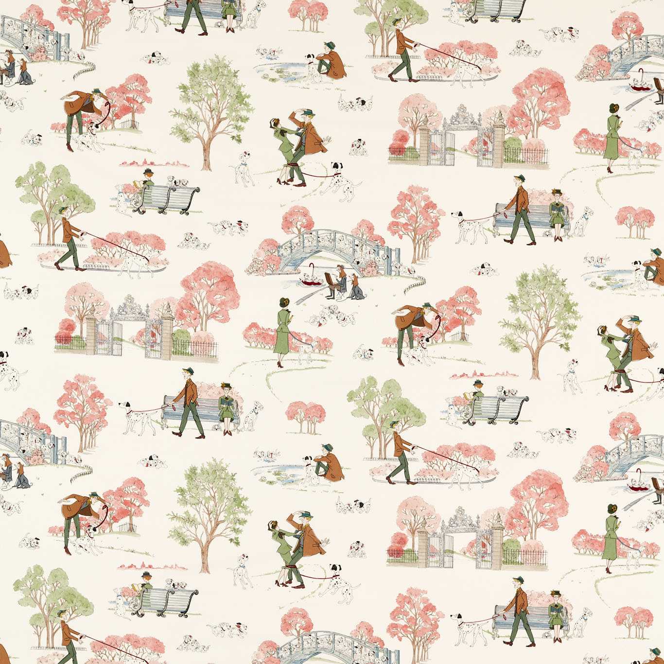 1366x1366 Dalmatians Fabric