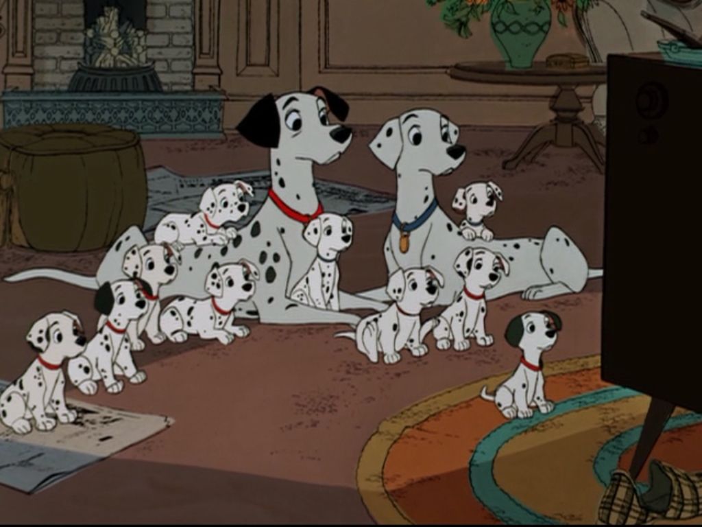 1024x768 Dalmatians (1961). Screencap from the 2008 Platinum Edi