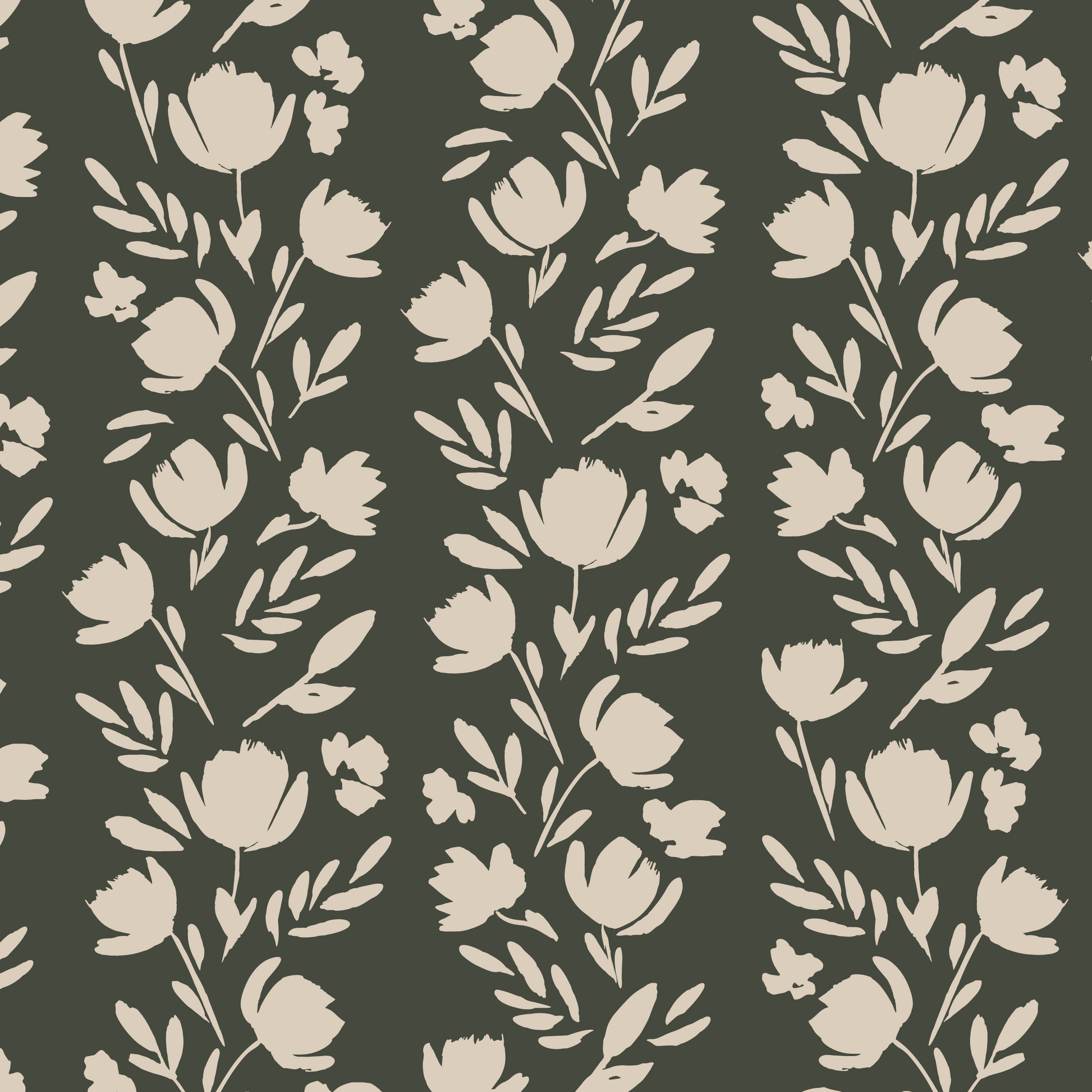 1946x1946 Western Floral Vertical Peel and Stick Wallpaper