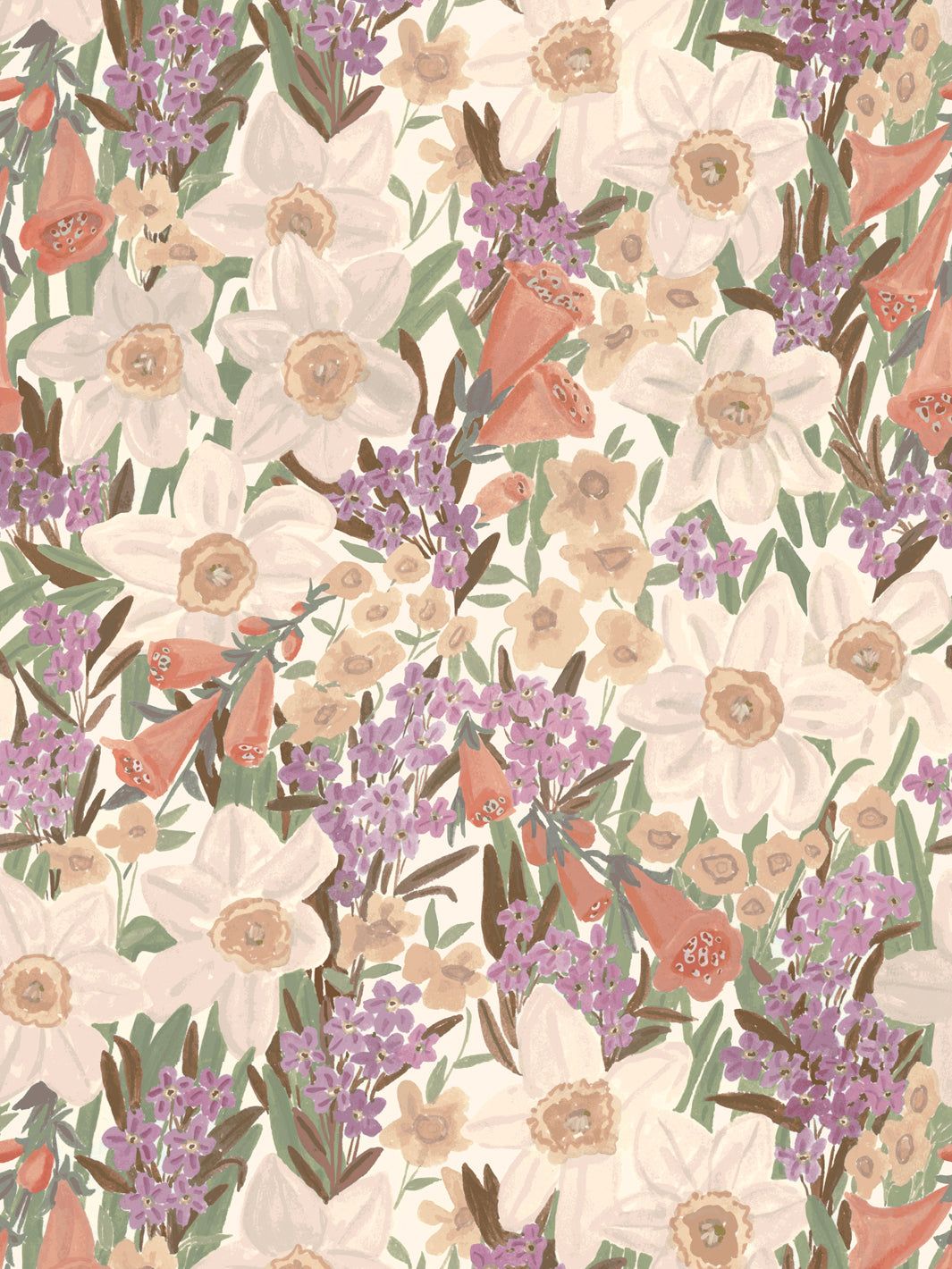 1065x1420 Floral Wallpaper for Walls Wallpaper with Flowers & Botanical Prints