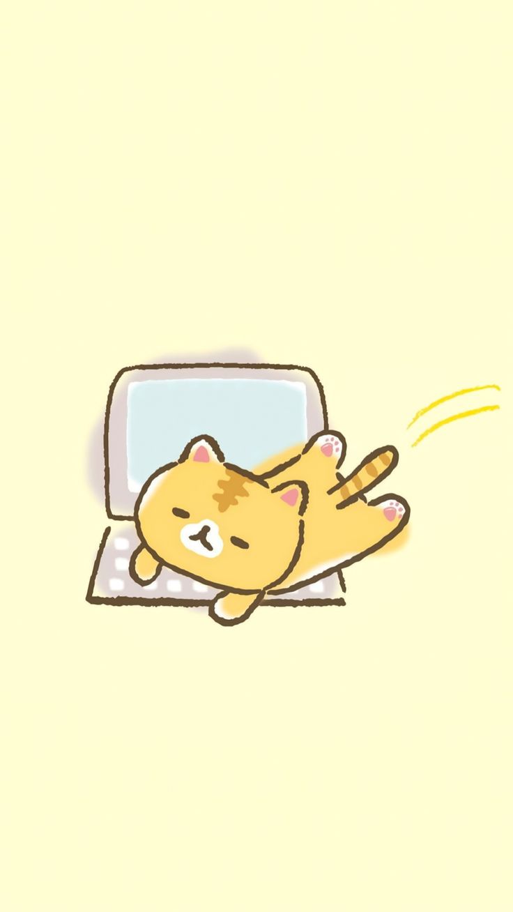 736x1308 Cute Cat and Bear Wallpaper. ลายดูเดิ้ล, แมว, ดาราศาสตร์
