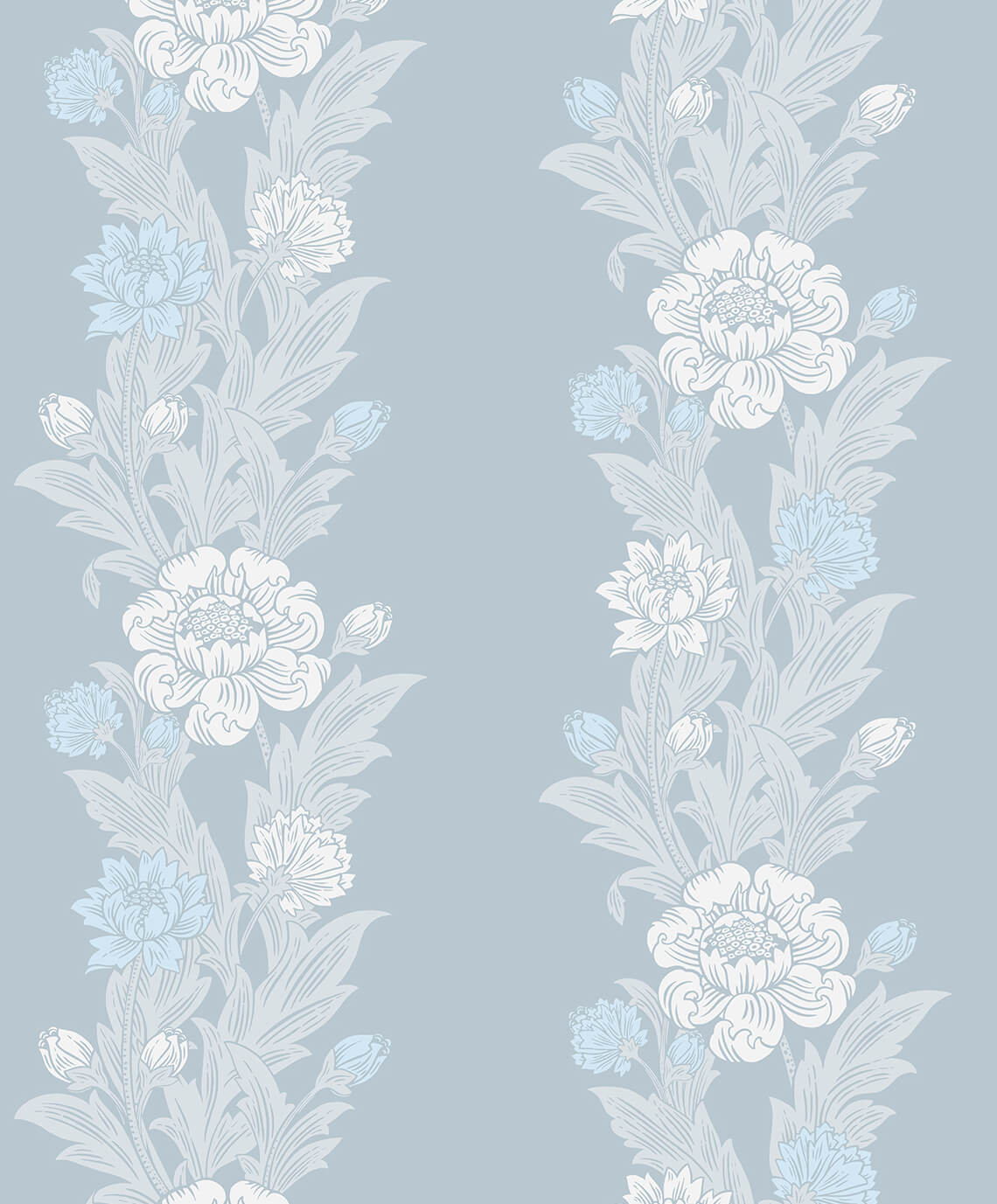 1140x1377 Baby Blue Blooming Stripe Wallpaper, ET12702