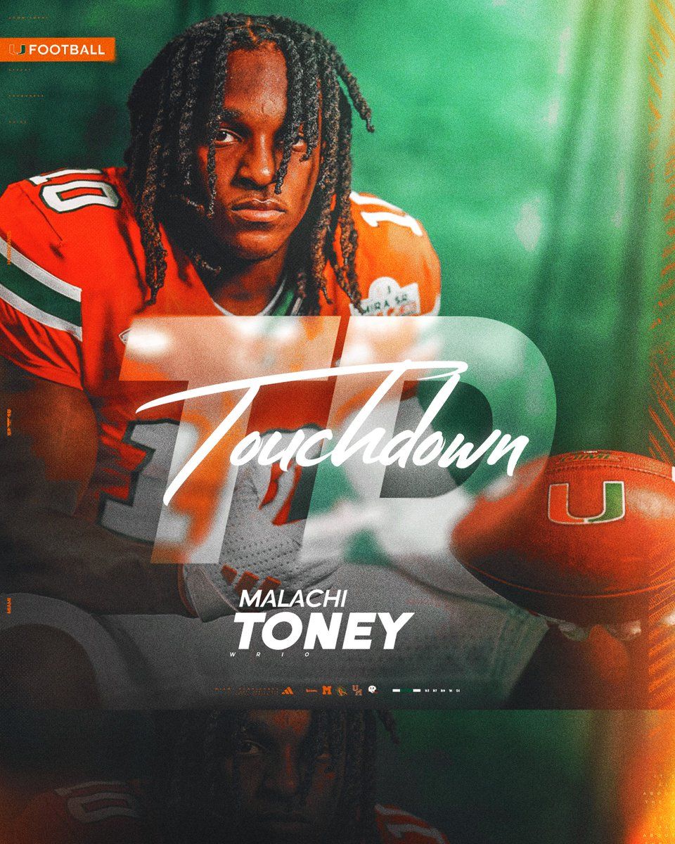 960x1200 Miami Hurricanes Football on X: IT'S TONEY TIME! (again) ⏰