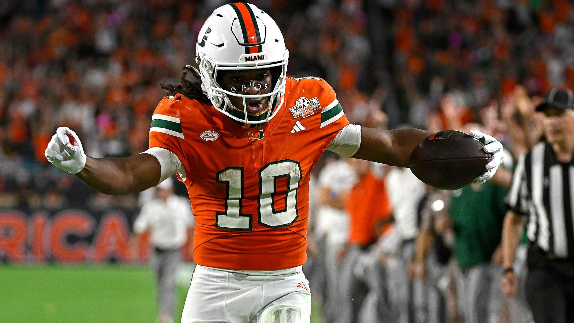 1920x1080 Miami pulling closer on Malachi Toney's TD
