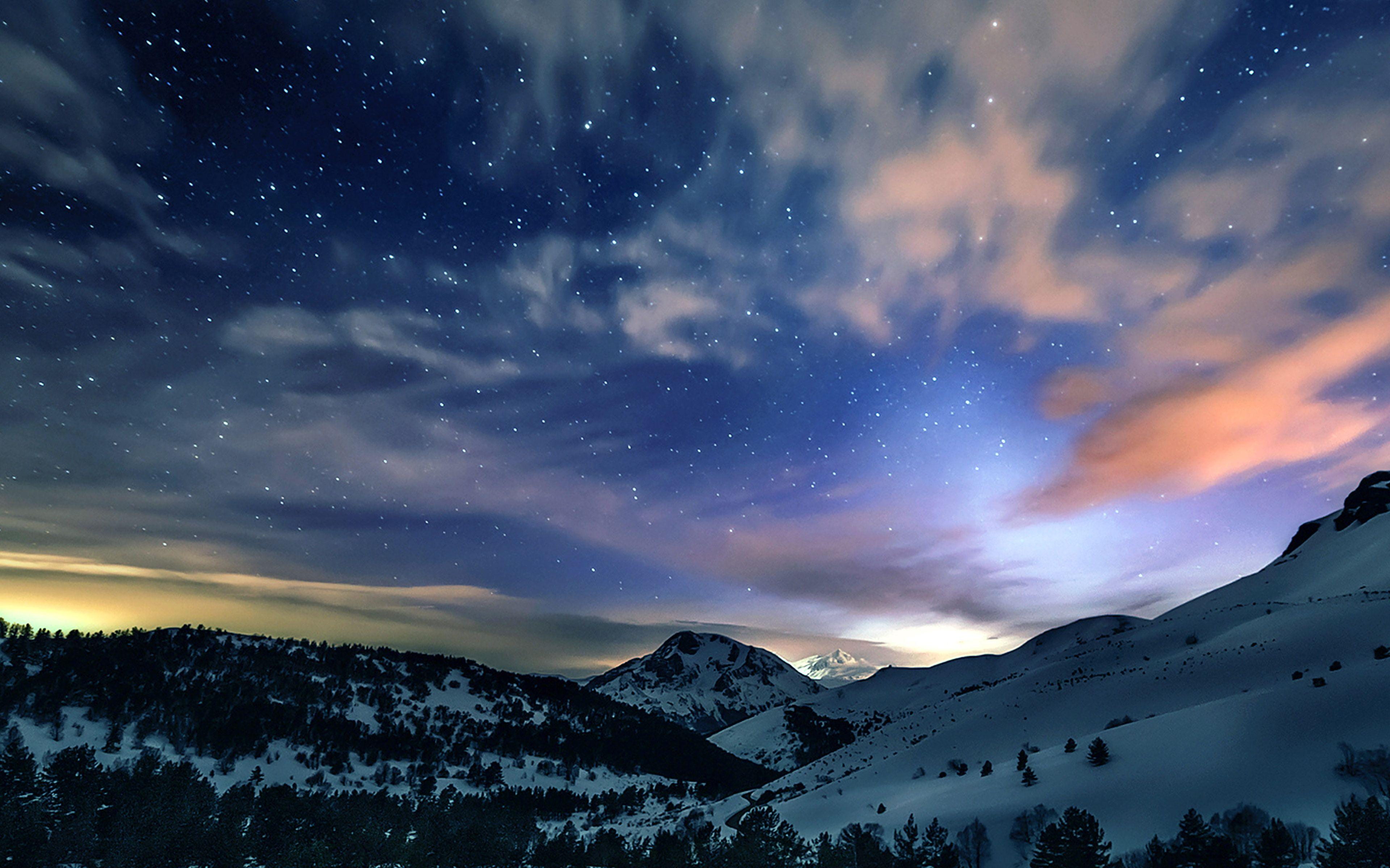 Winter Night Sky HD Wallpapers - Top Free Winter Night Sky HD ...