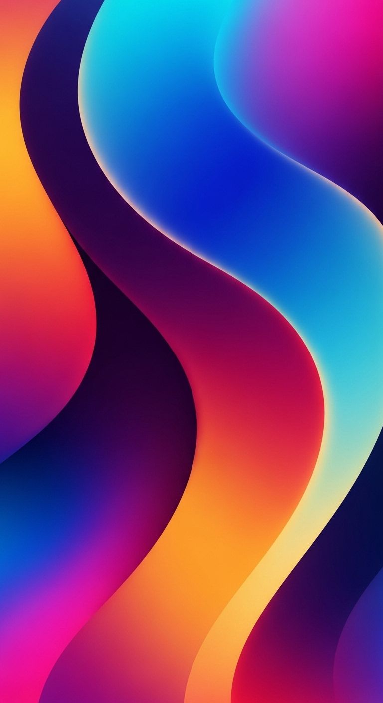 768x1408 Vibrant Gradient Wallpaper: HD & 4K Aesthetic Background for iPhone & Android