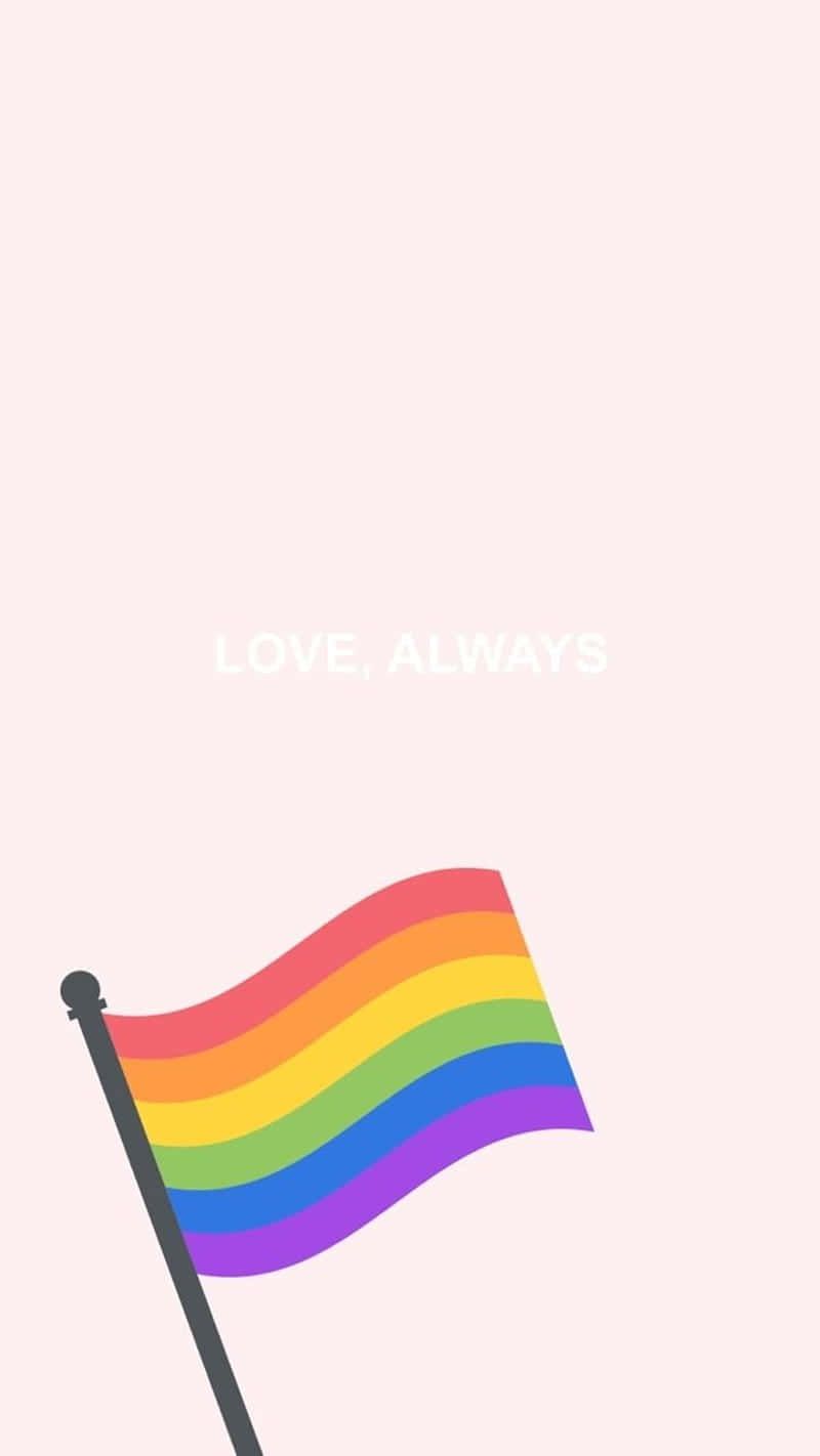 800x1422 Download Simple Aesthetic Cute LGBT Flag Wallpaper