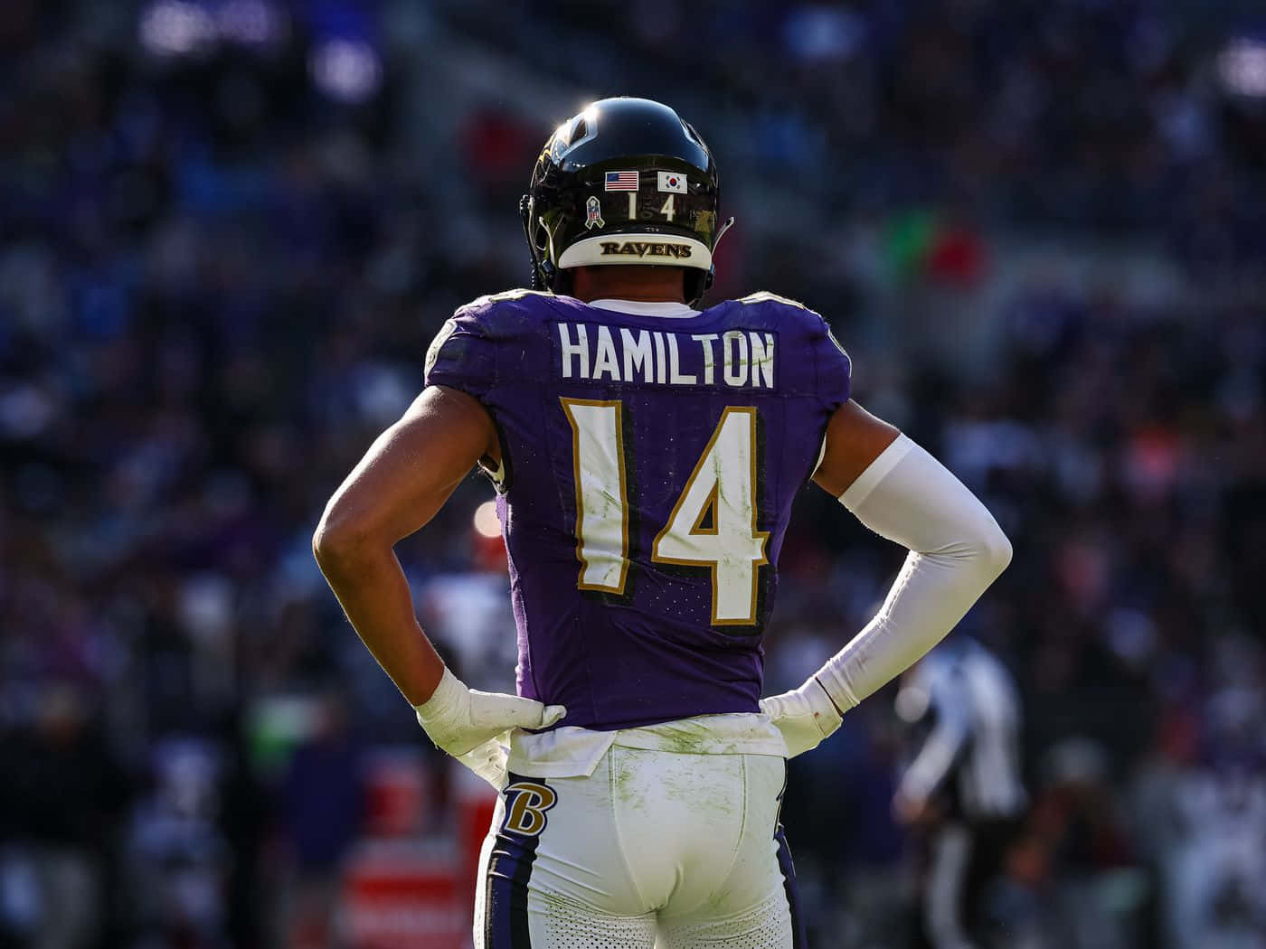 1400x1050 Download Kyle Hamilton Ravens Game Day Wallpaper