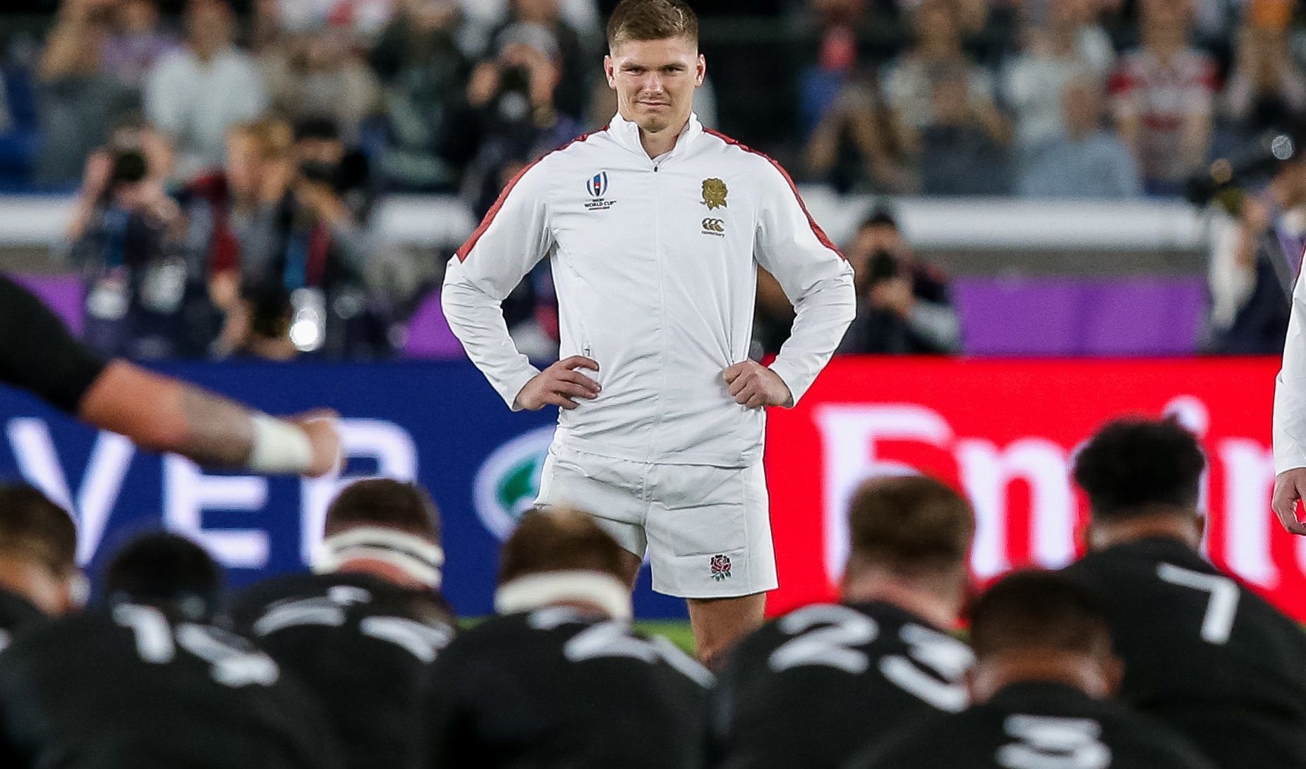 1851x1091 Rugby World Cup: England captain Owen Farrell's smirk at All Blacks haka