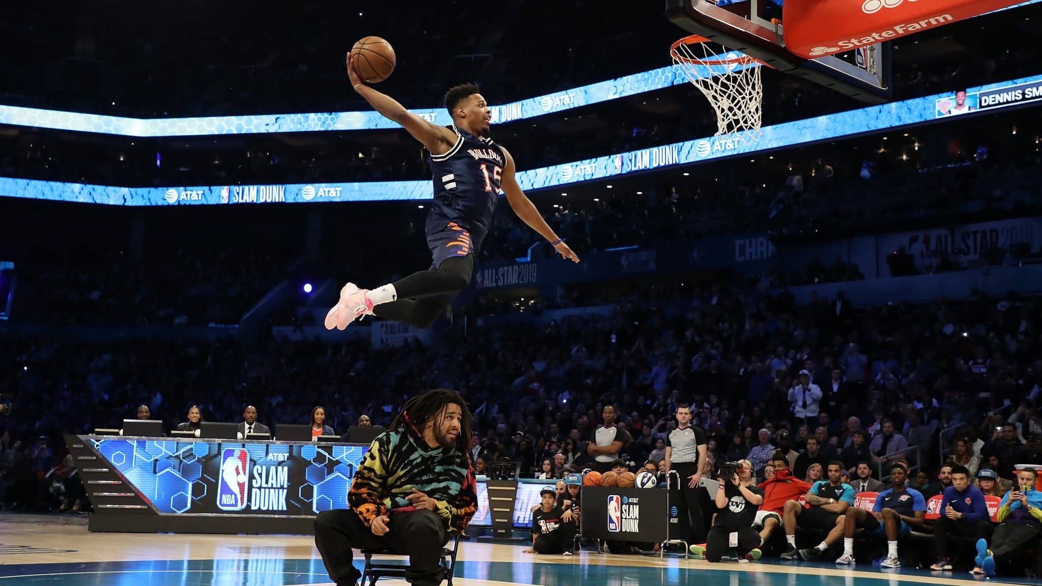 2048x1152 New York Knicks news: J. Cole, who grew up with Dennis Smith Jr., attends practice