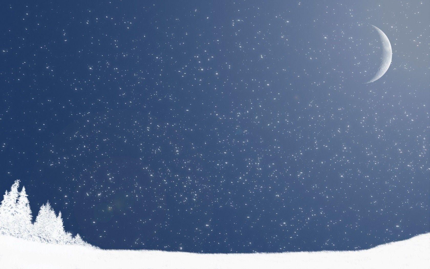 1680x1050 Winter Night Background