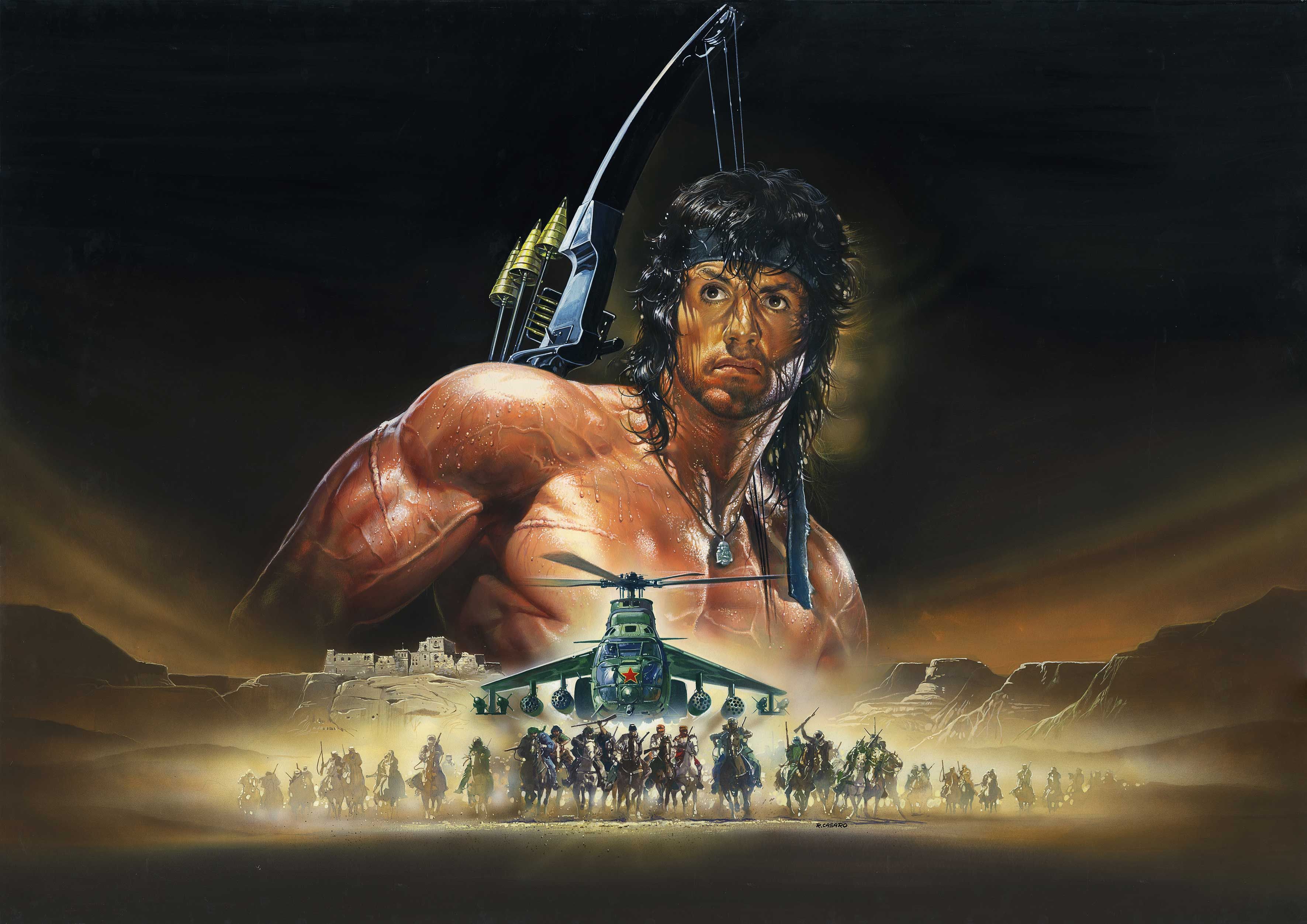 3543x2506 Rambo HD Wallpaper: Sylvester Stallone's Iconic First Blood Part II Action Shotx1200