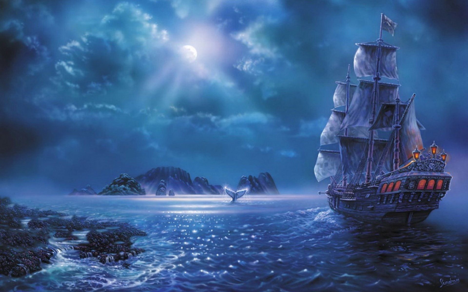 1920x1200 Fantasy Sea Wallpaper