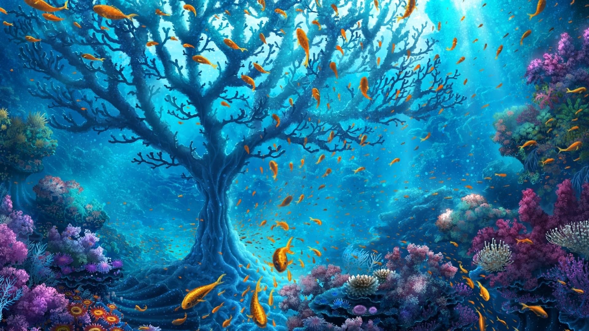 1920x1080 Underwater World Fantasy Wallpaper 44404