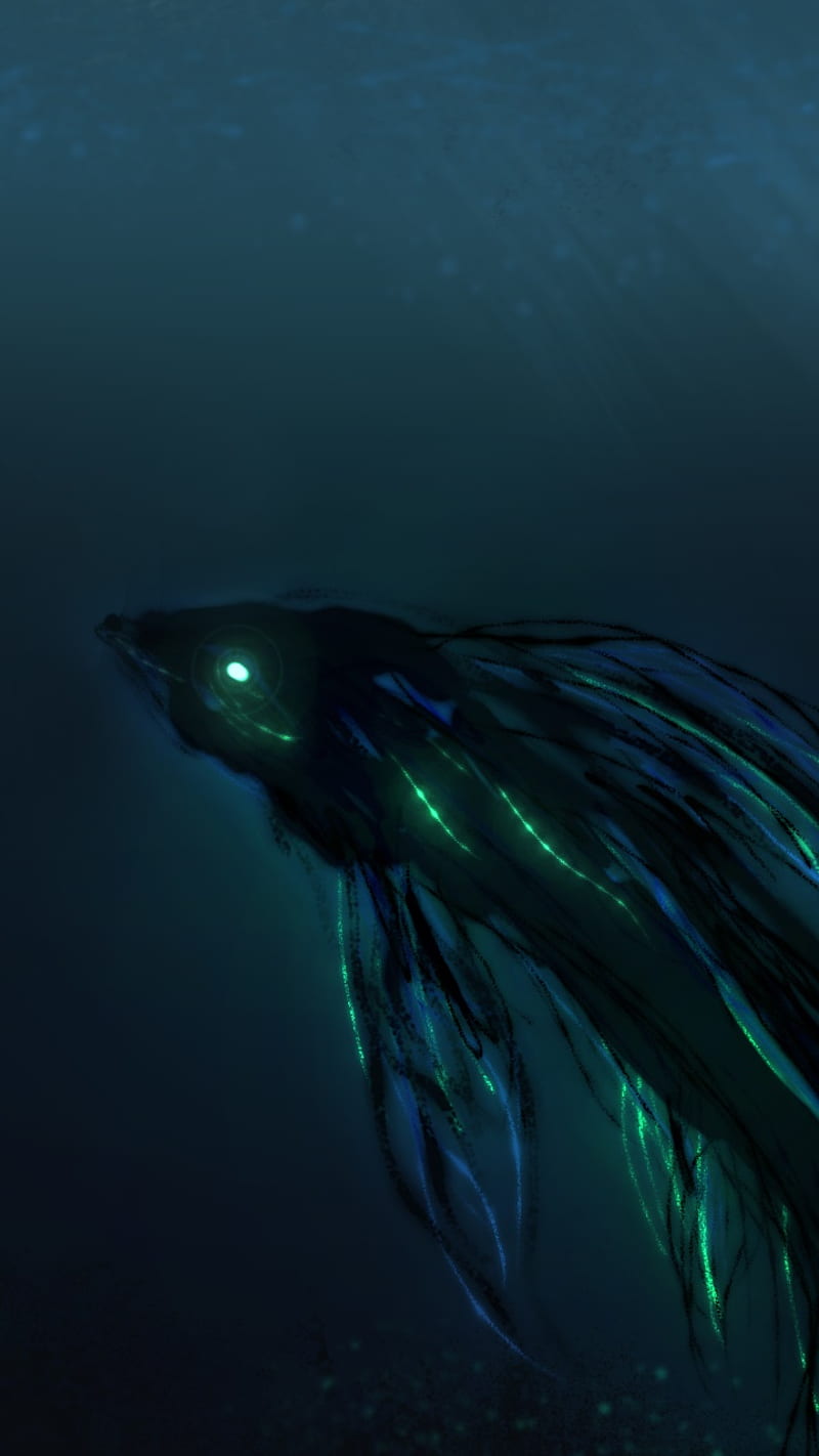 800x1422 Fantasy Sea Monster Phone, Underwater, Creature, Deep Sea Monster, HD phone wallpaper