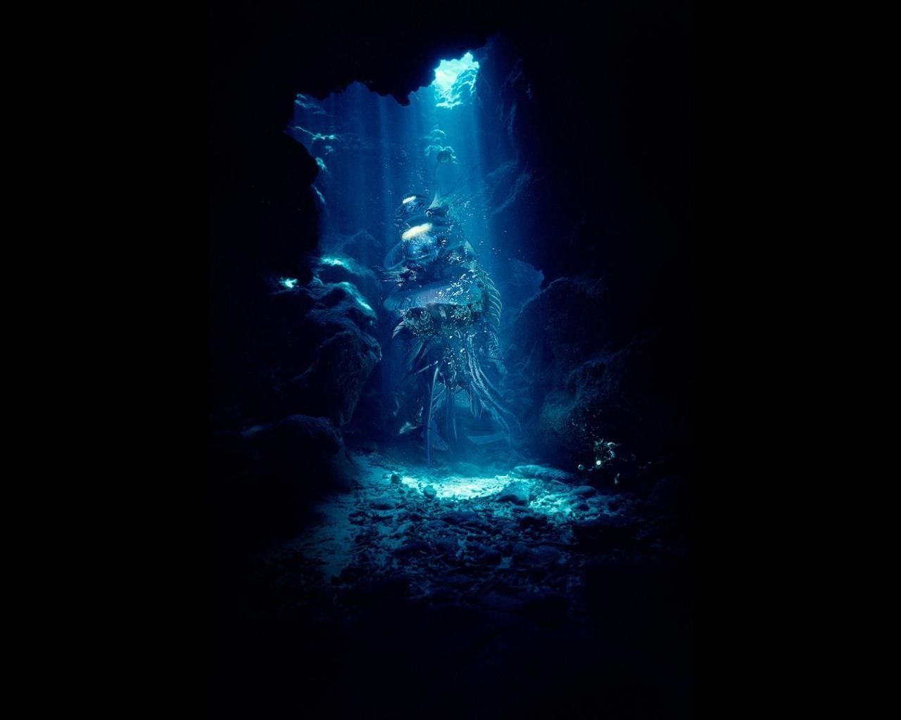 1280x1024 Fantasy Ocean Dark HD Desktop Wallpaper 111718